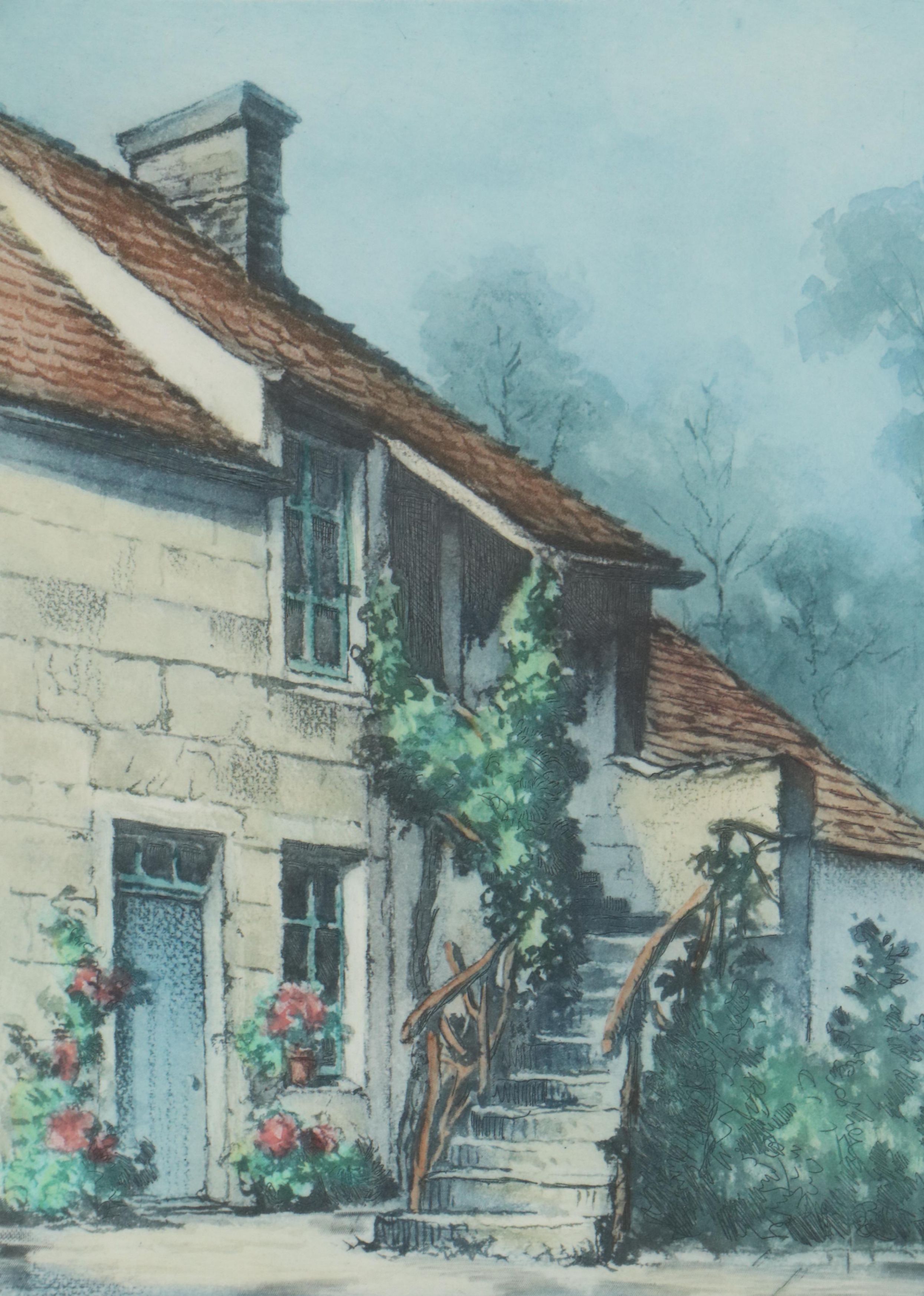 Le Garf Hand-Colored Etchings "Barbizon - Atelier J.F. Millet"