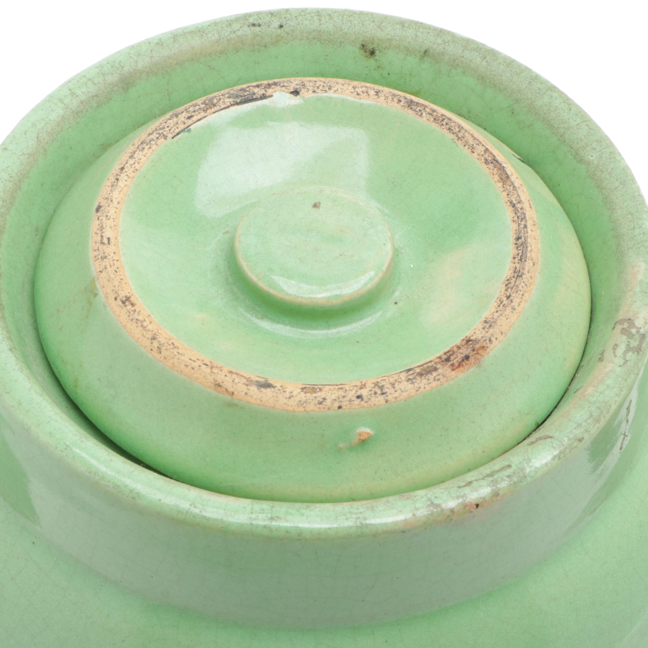 Gerold Porcelain Lithoplane Puzzle Stein with Stoneware Crock and Wall Pocket