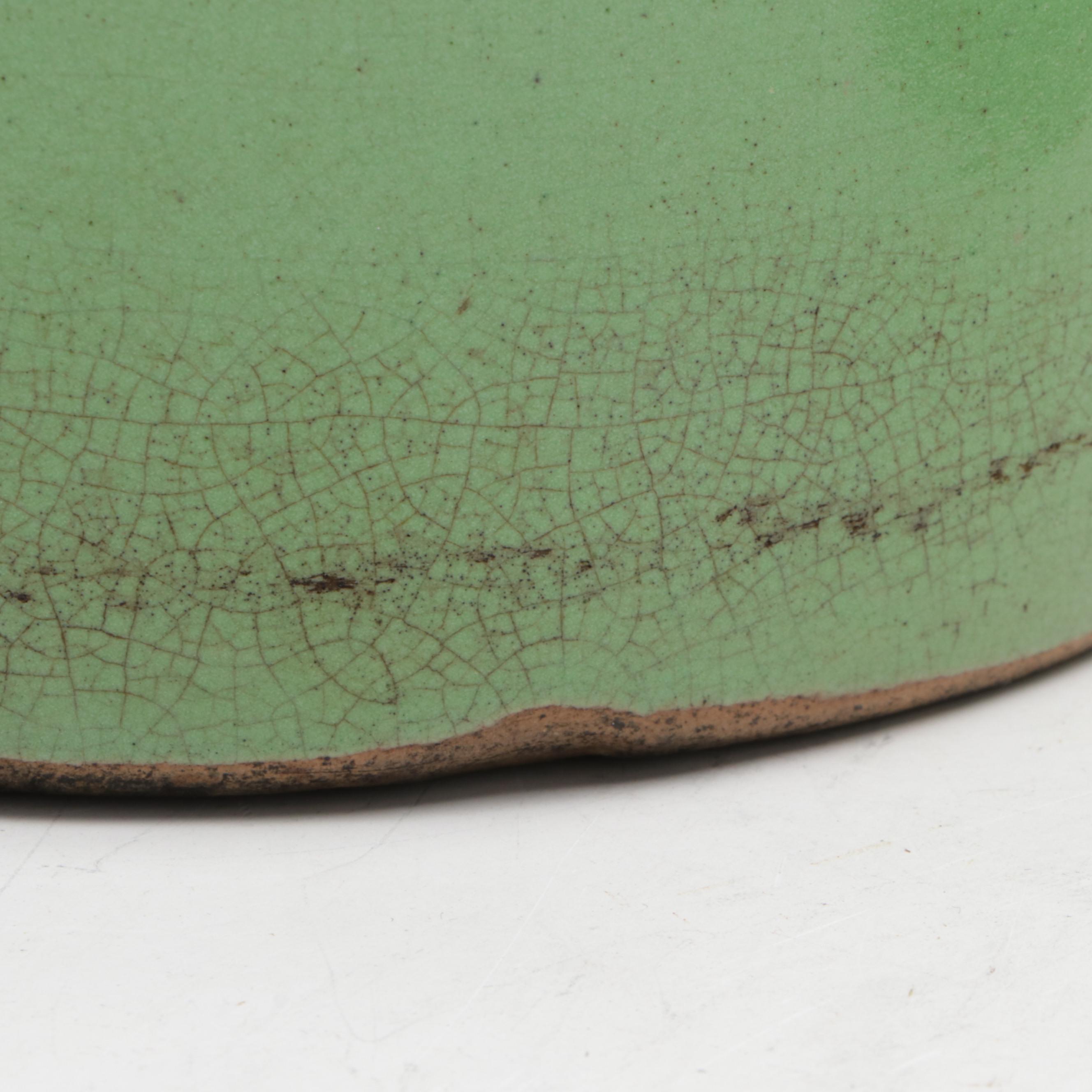 Gerold Porcelain Lithoplane Puzzle Stein with Stoneware Crock and Wall Pocket