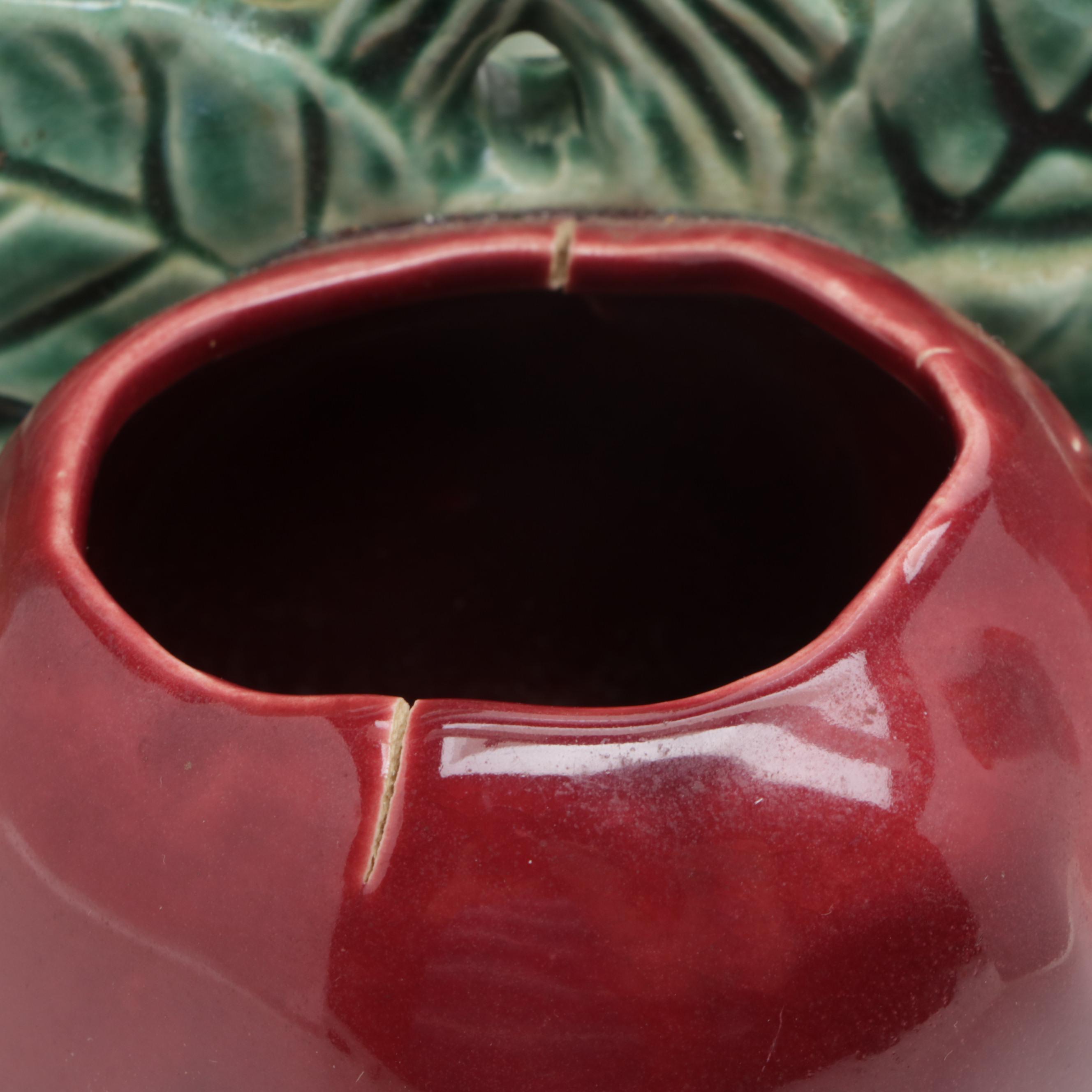 Gerold Porcelain Lithoplane Puzzle Stein with Stoneware Crock and Wall Pocket