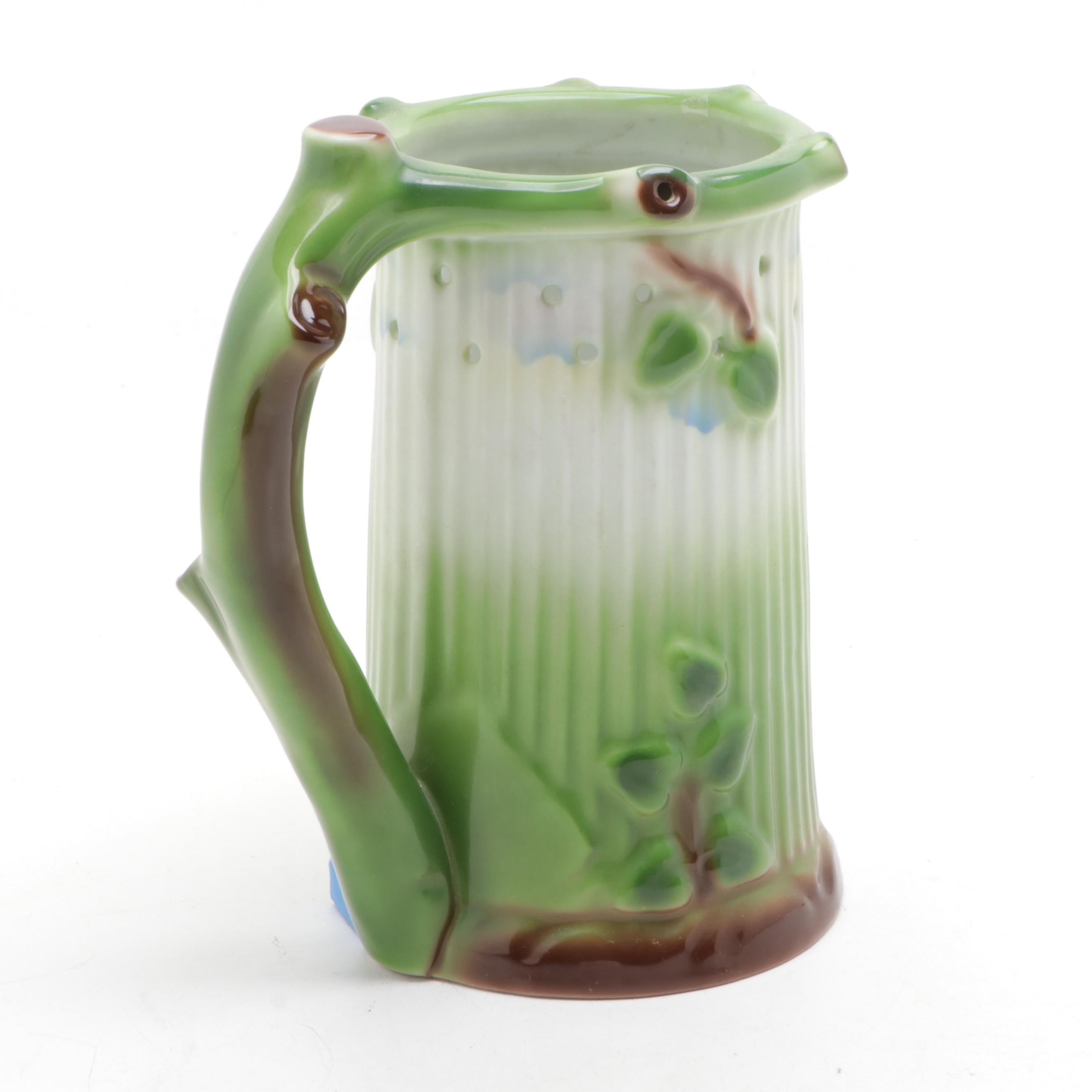 Gerold Porcelain Lithoplane Puzzle Stein with Stoneware Crock and Wall Pocket