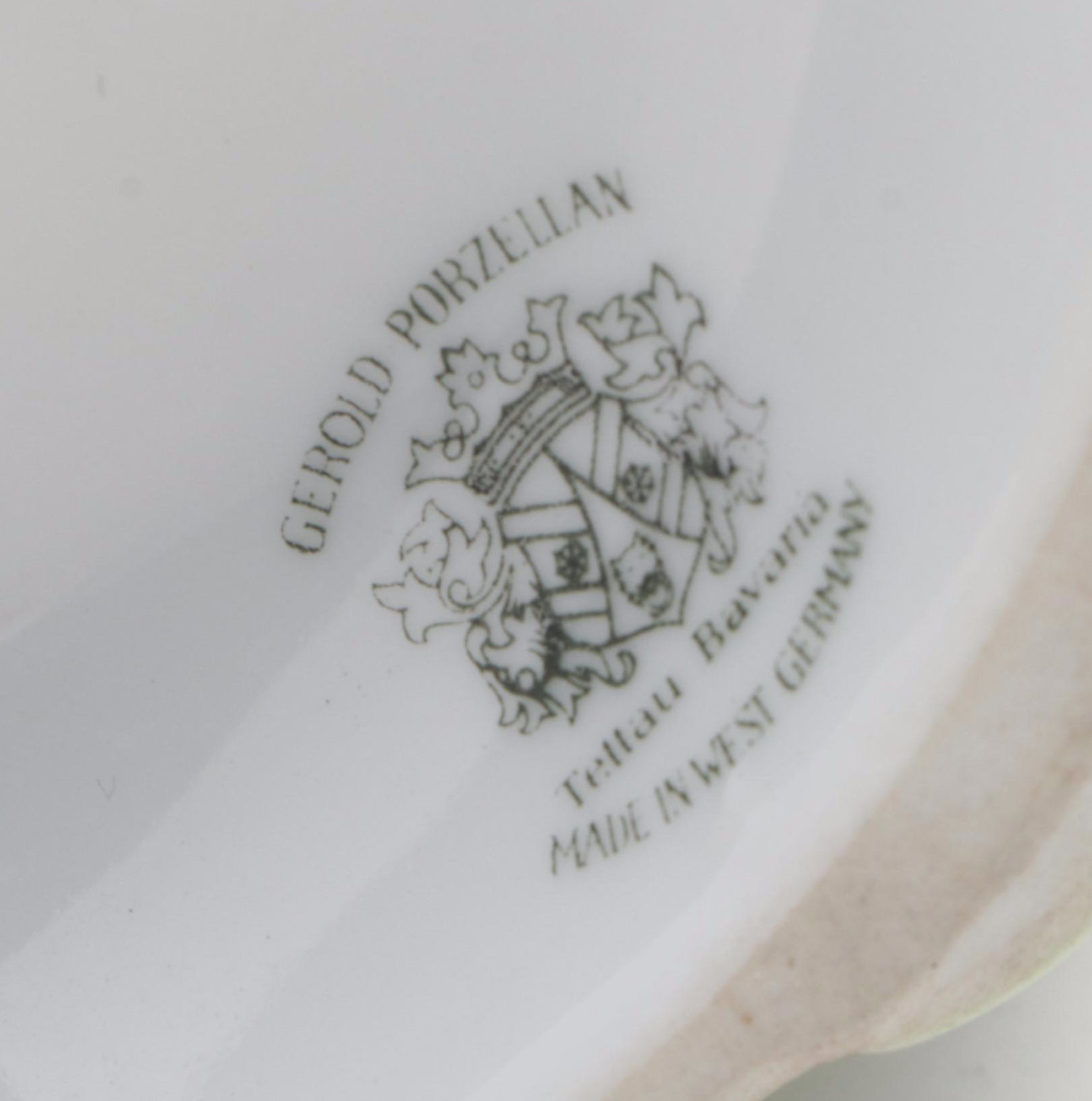 Gerold Porcelain Lithoplane Puzzle Stein with Stoneware Crock and Wall Pocket