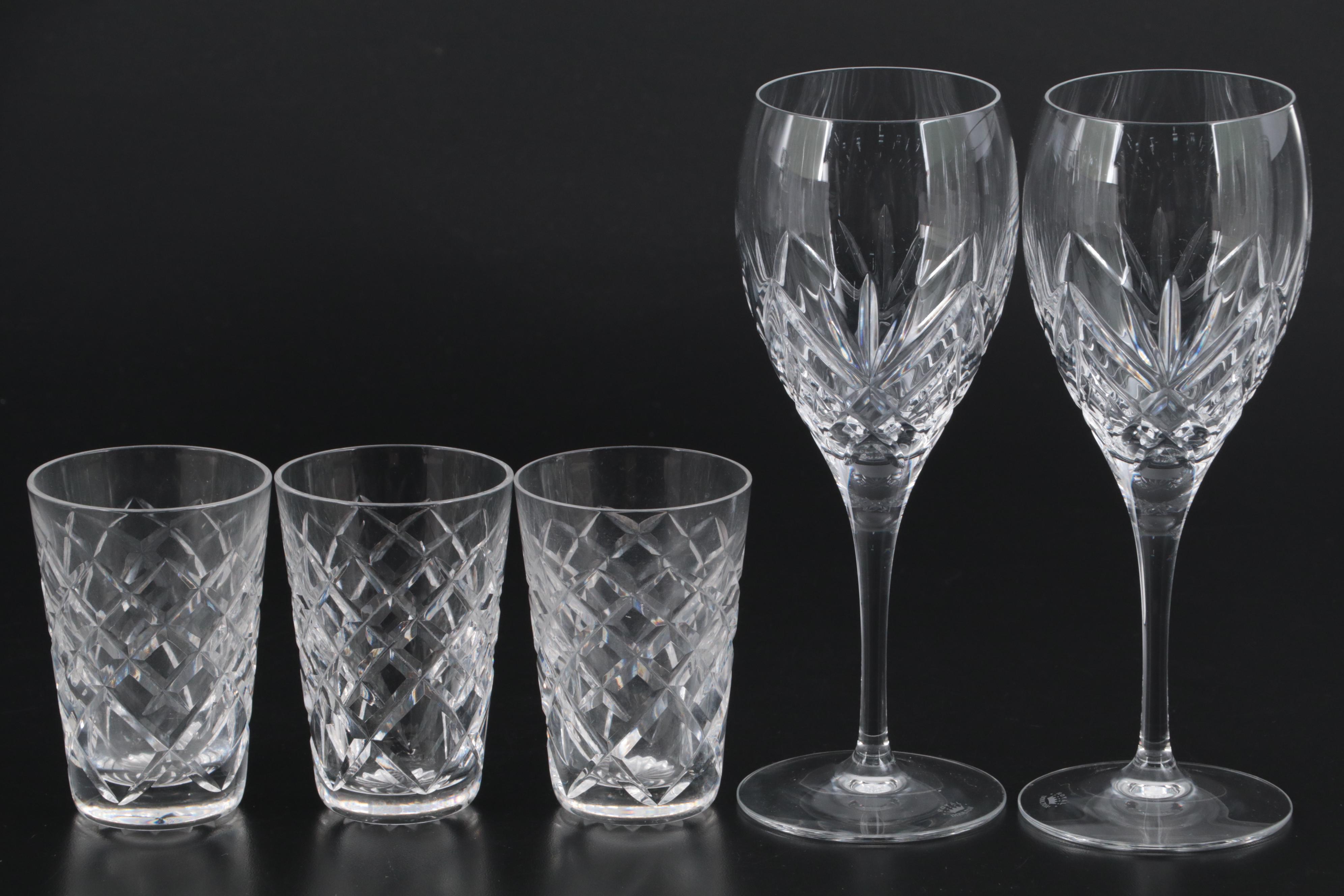 J.G. Durand Crystal Carafe with Waterford and Other Crystal Barware