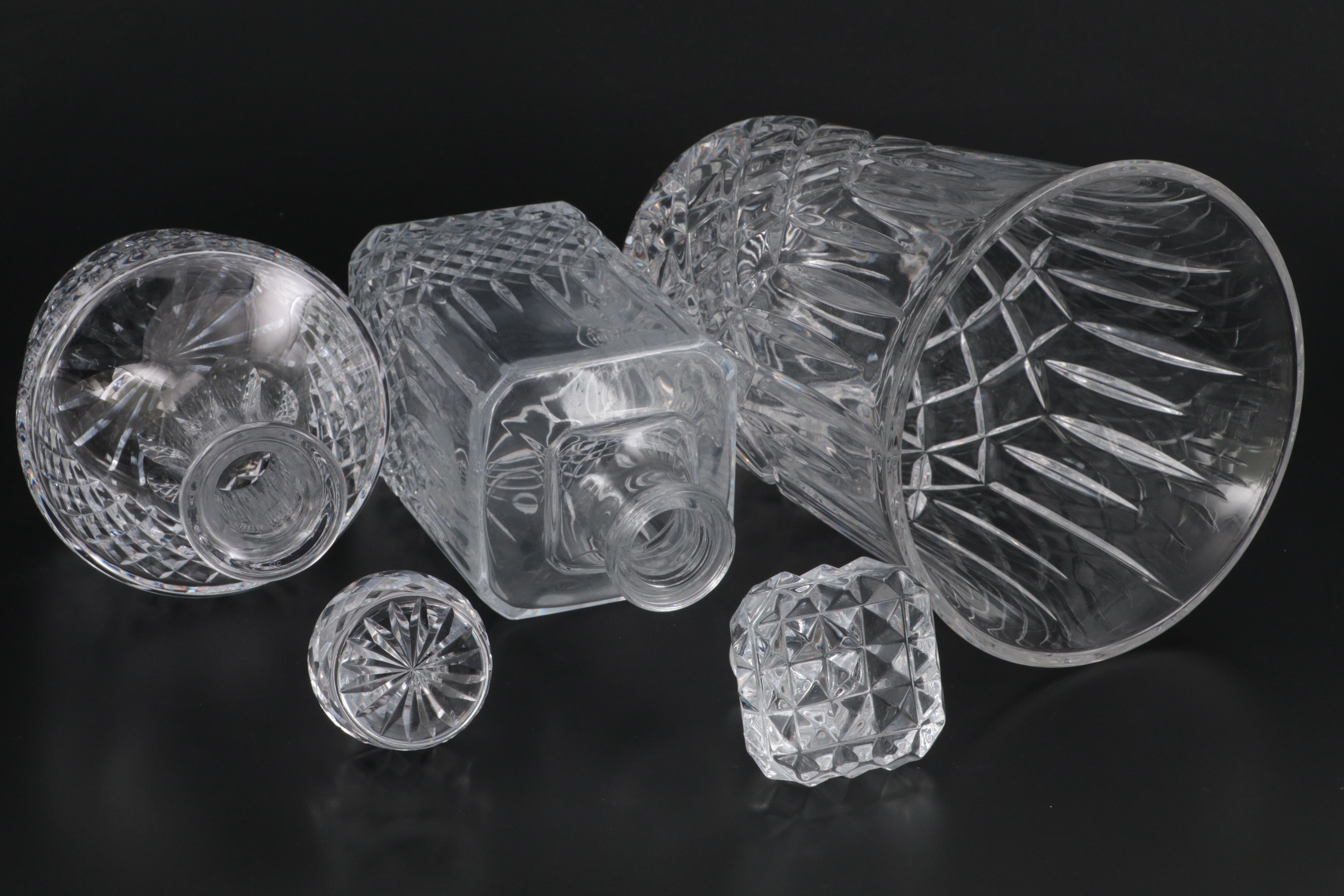 J.G. Durand Crystal Carafe with Waterford and Other Crystal Barware