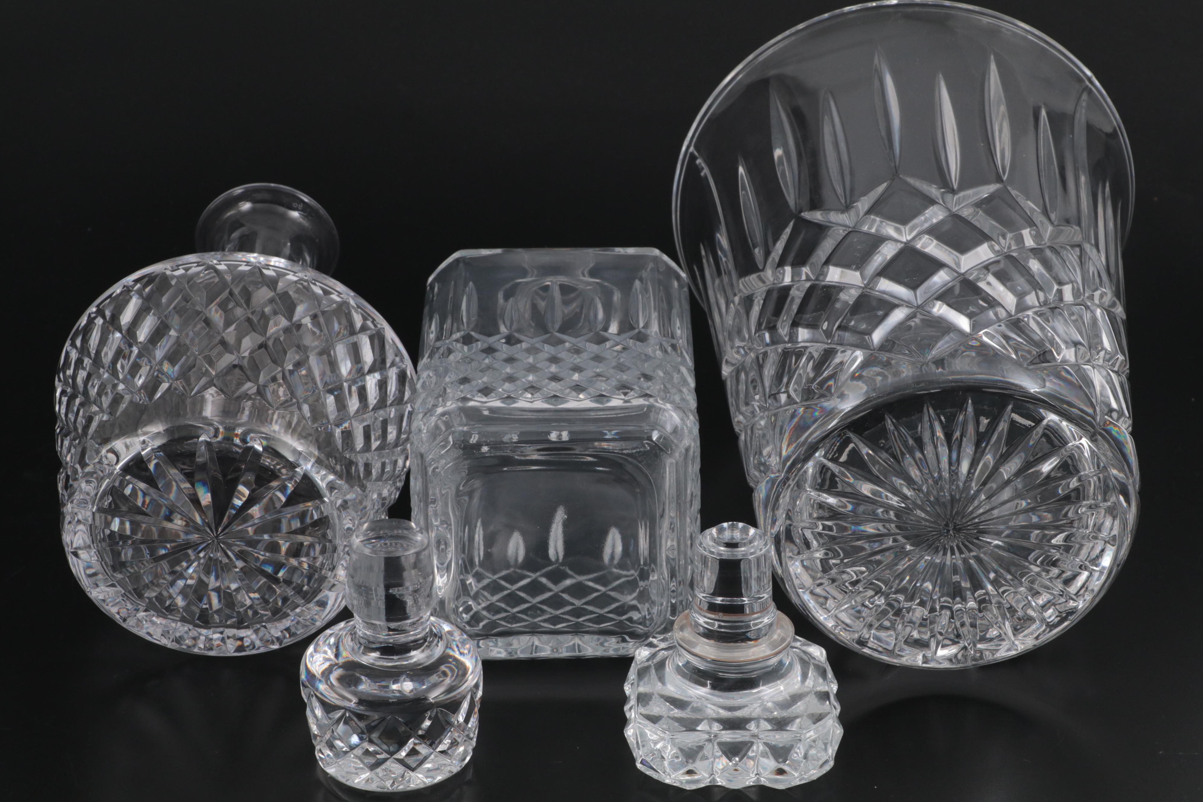 J.G. Durand Crystal Carafe with Waterford and Other Crystal Barware