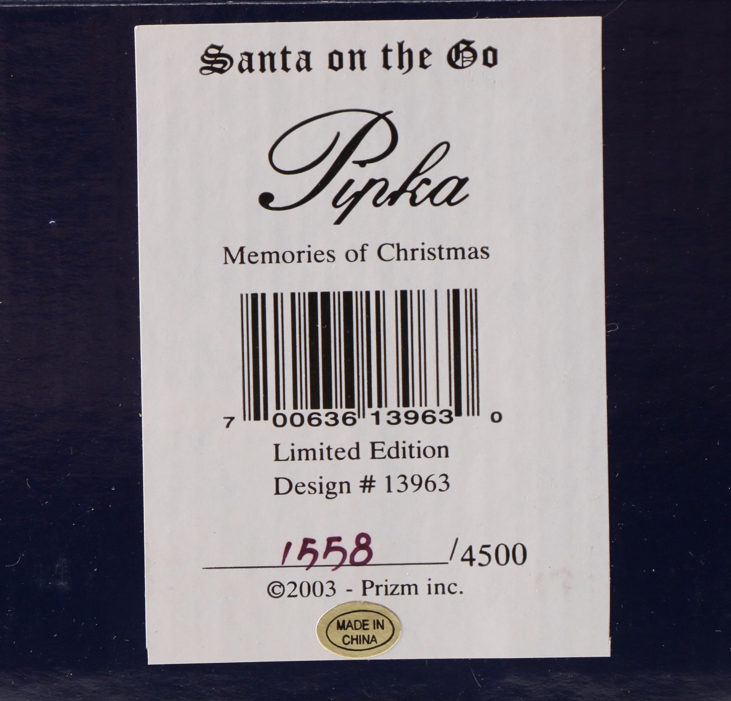 Pipka "Santa on the Go", "Knock, Knock Santa" and Midnight Visitor Figurines