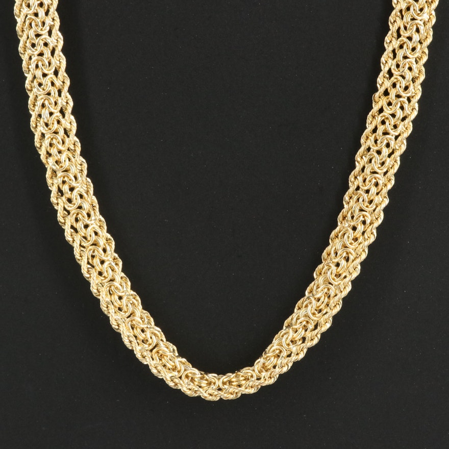 10K Fancy Link Chain Necklace