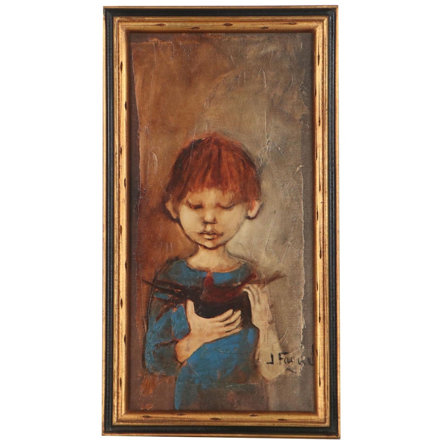 Josette Faquet Figural Oil Painting