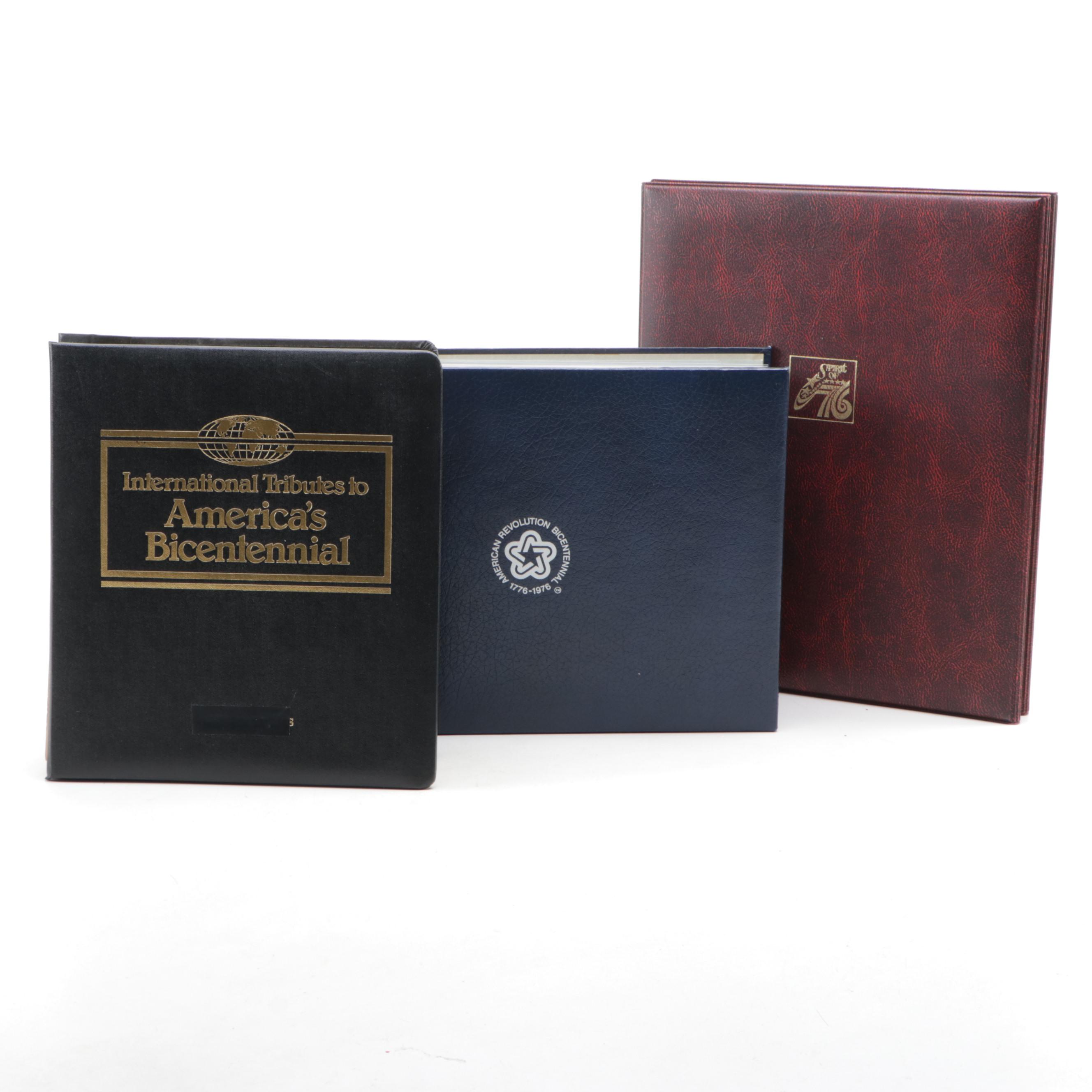 Three Bicentennial Themed Albums of First Day Issue Stamps and Postal Covers