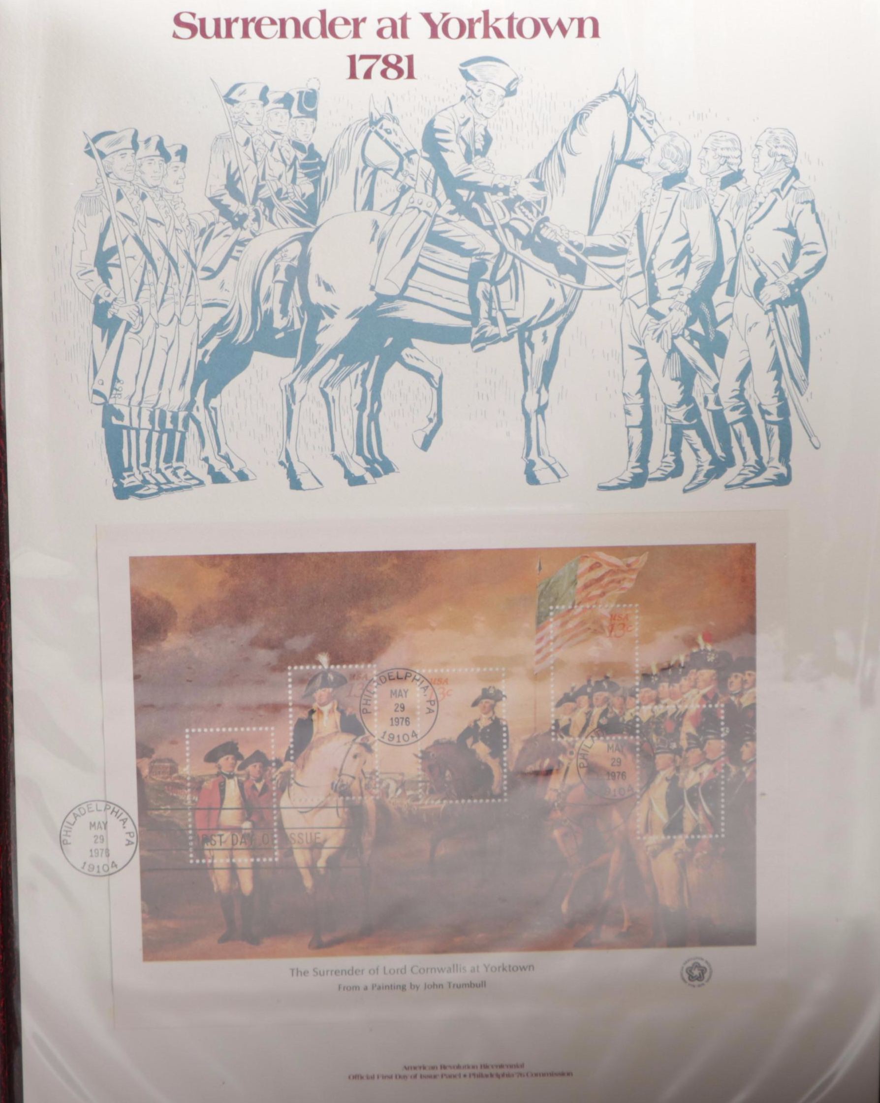 Three Bicentennial Themed Albums of First Day Issue Stamps and Postal Covers