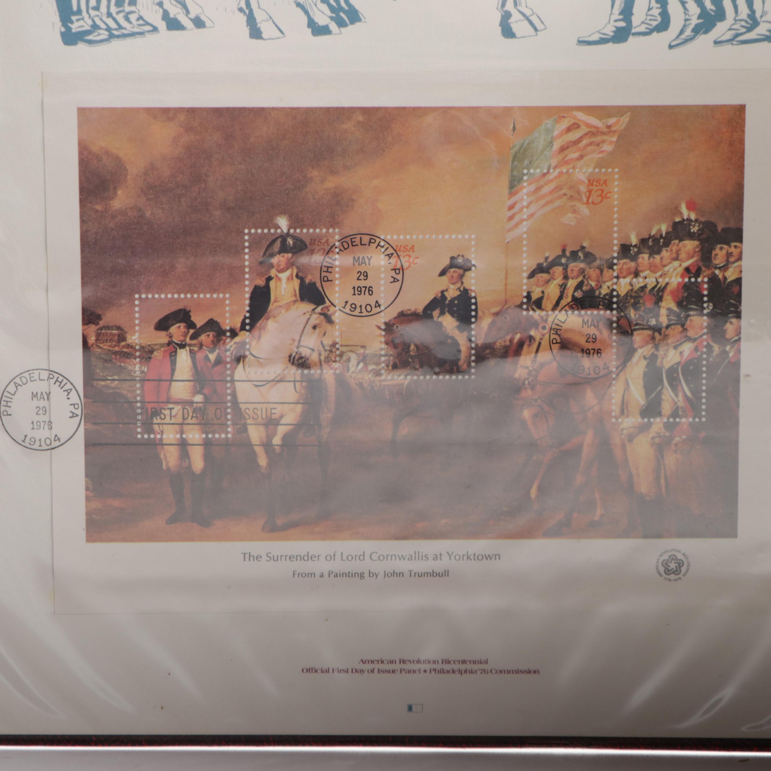 Three Bicentennial Themed Albums of First Day Issue Stamps and Postal Covers