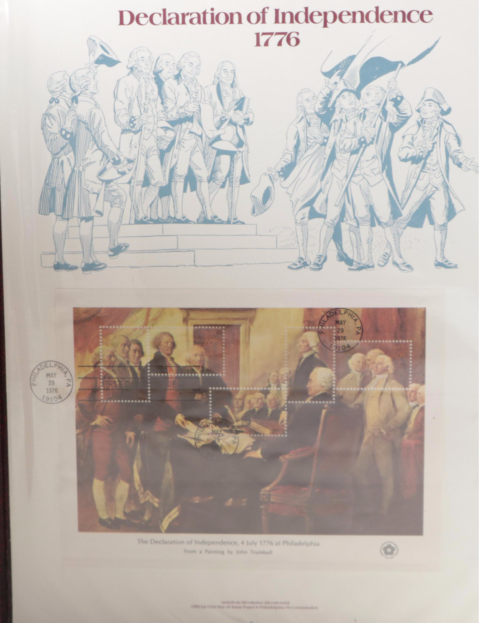 Three Bicentennial Themed Albums of First Day Issue Stamps and Postal Covers