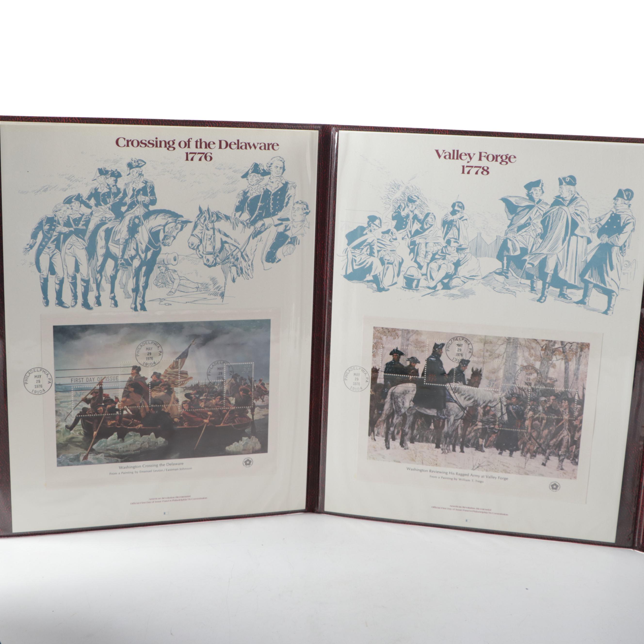 Three Bicentennial Themed Albums of First Day Issue Stamps and Postal Covers