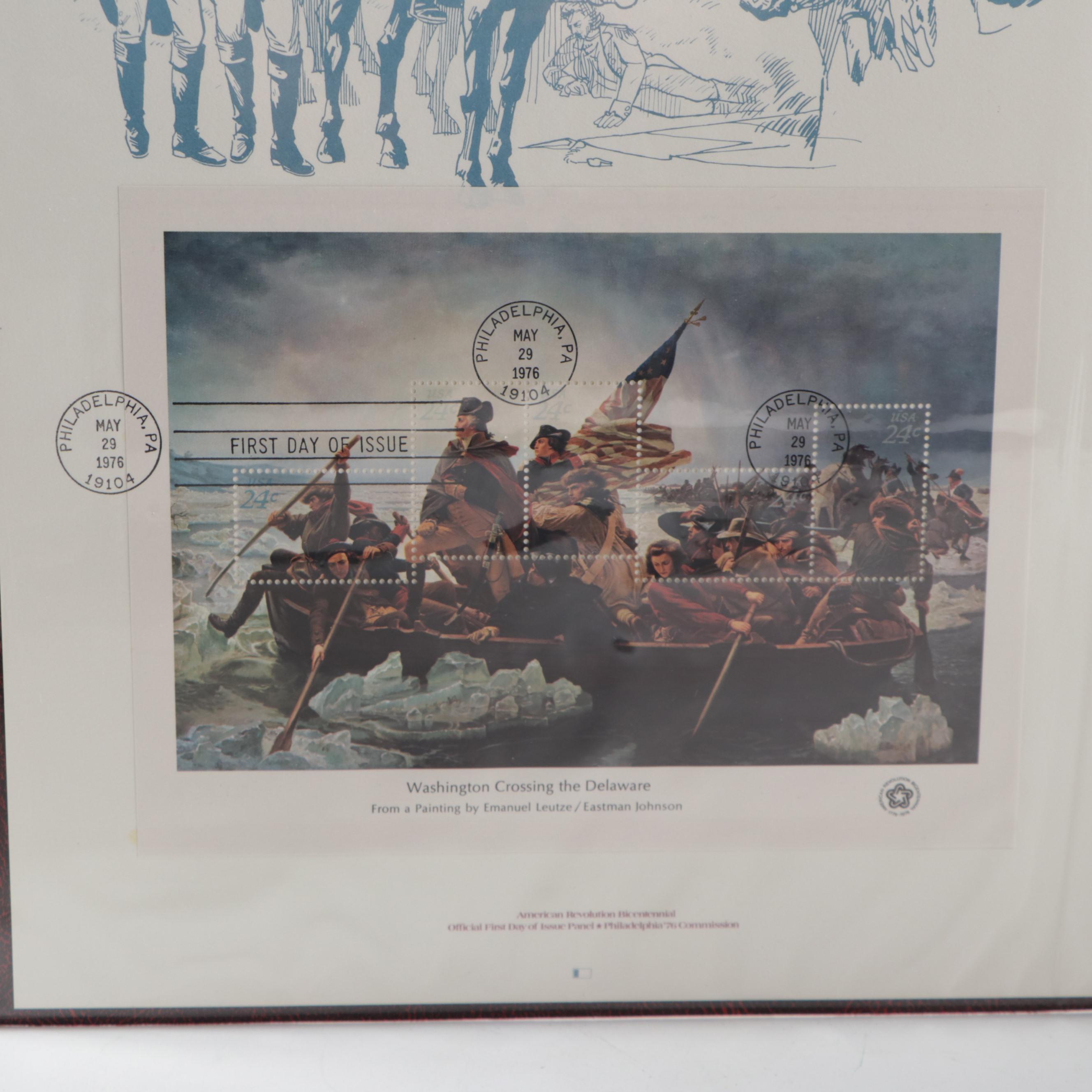 Three Bicentennial Themed Albums of First Day Issue Stamps and Postal Covers