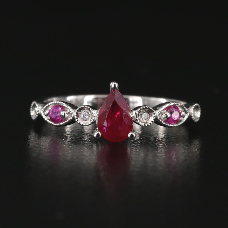 10K Ruby and Diamond Ring