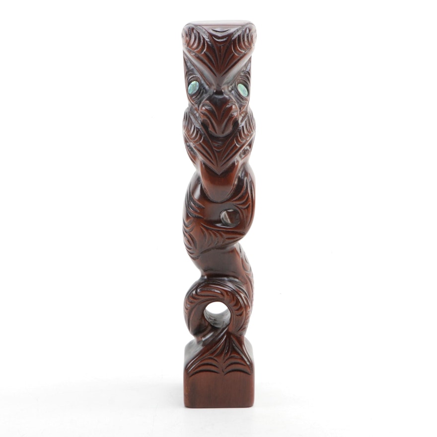 Tamaki Māori Village Wood Figurine