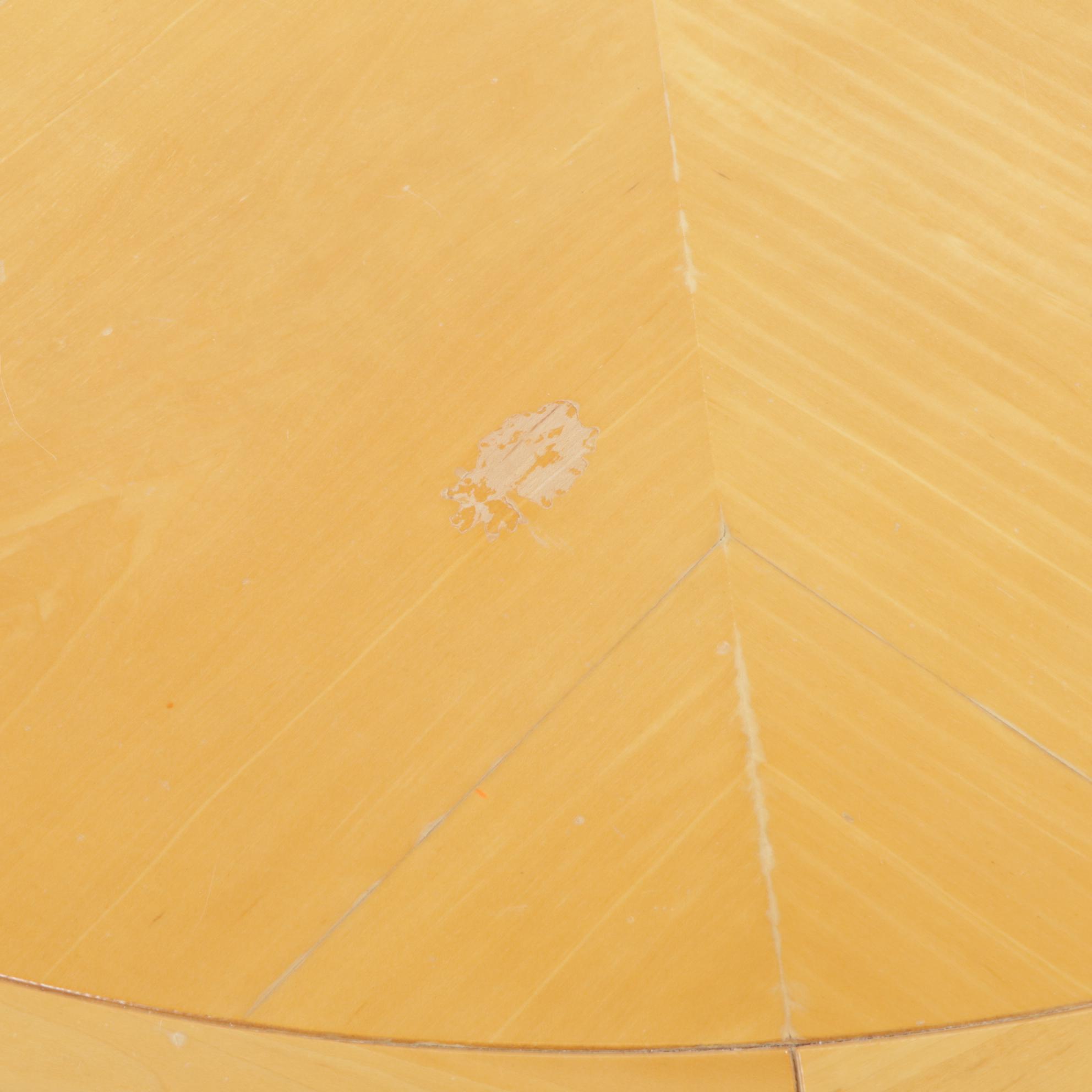 Maple Split-Pedestal Dining Table and Eight Caned Tub Chairs on Casters