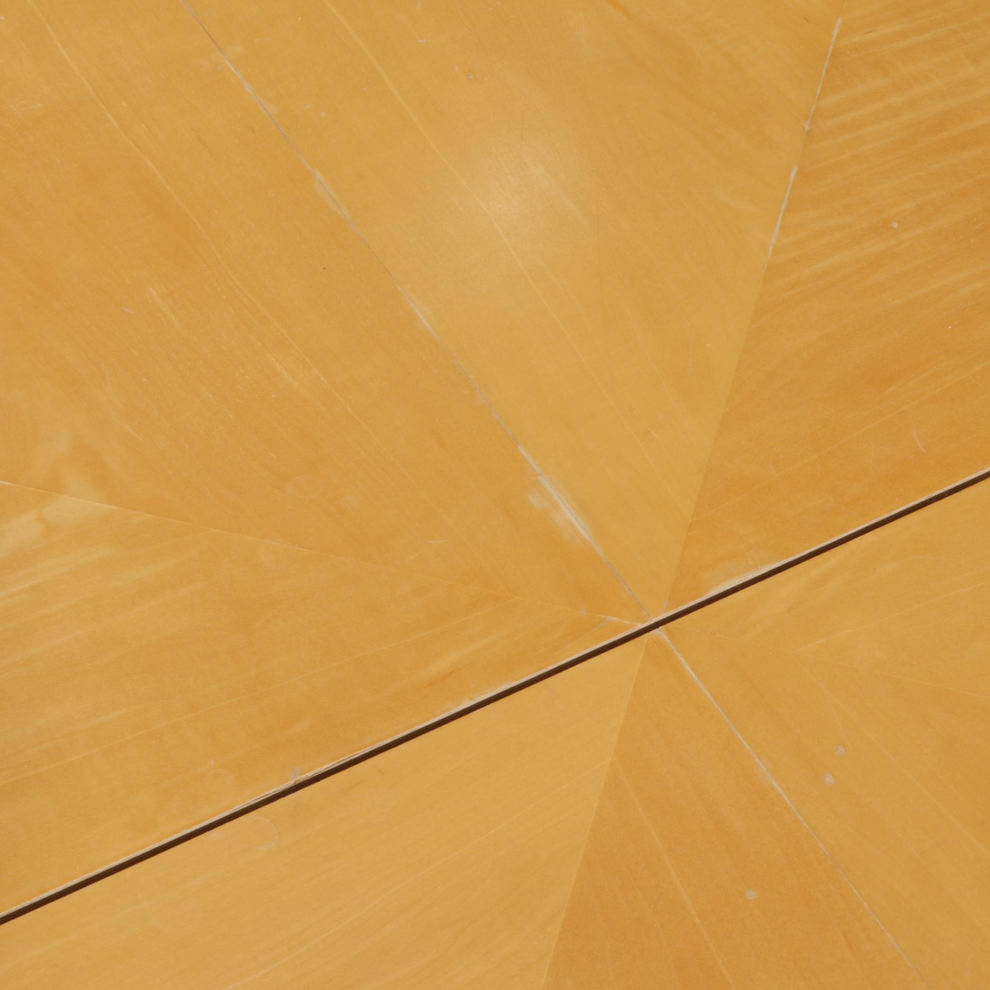 Maple Split-Pedestal Dining Table and Eight Caned Tub Chairs on Casters