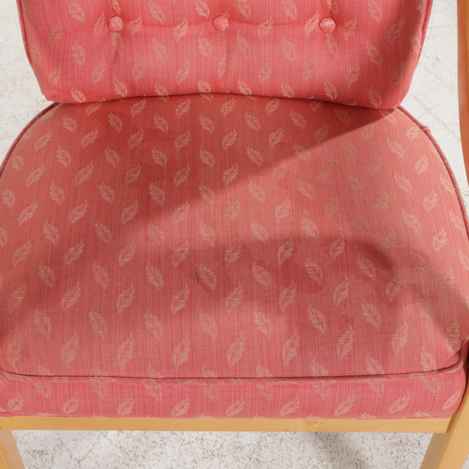 Maple Split-Pedestal Dining Table and Eight Caned Tub Chairs on Casters