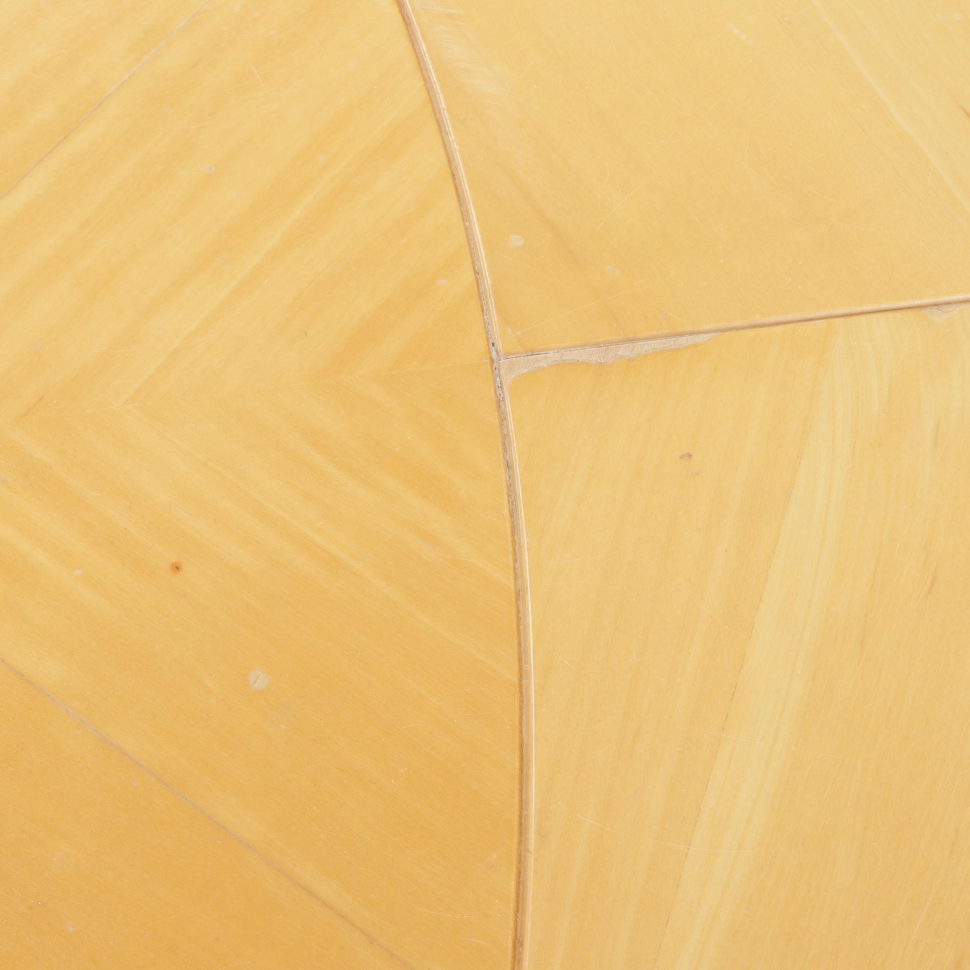 Maple Split-Pedestal Dining Table and Eight Caned Tub Chairs on Casters