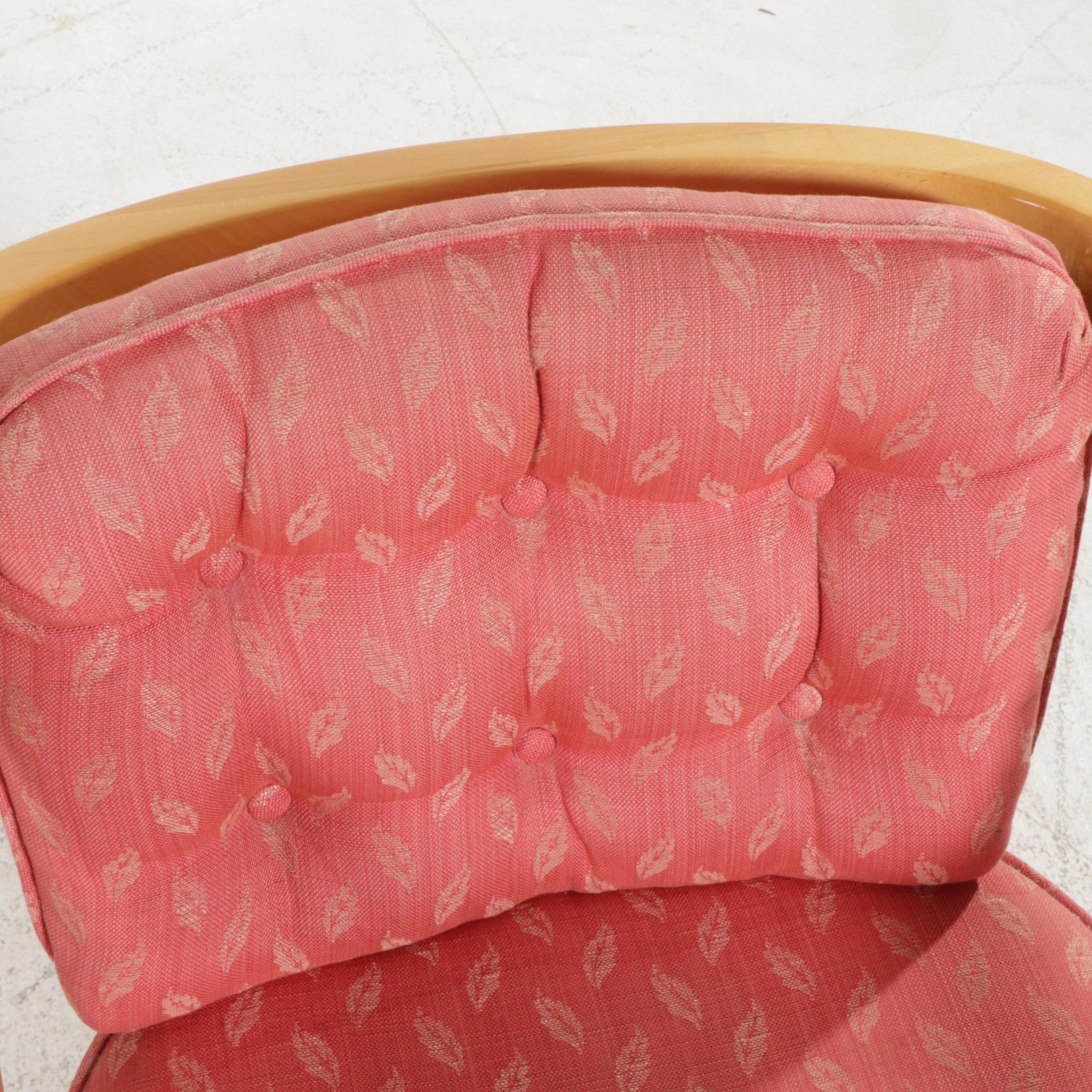 Maple Split-Pedestal Dining Table and Eight Caned Tub Chairs on Casters