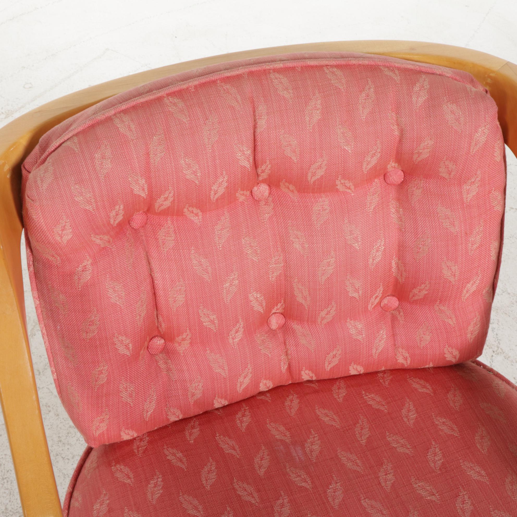 Maple Split-Pedestal Dining Table and Eight Caned Tub Chairs on Casters