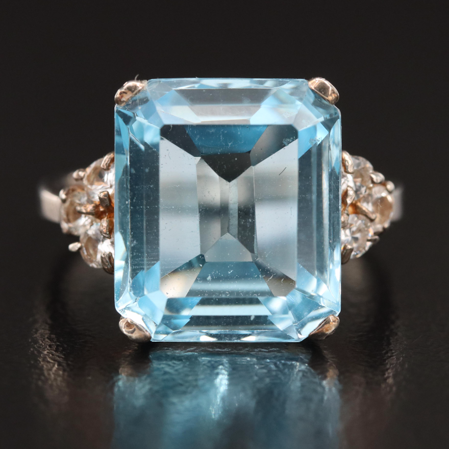 Sterling Topaz Statement Ring