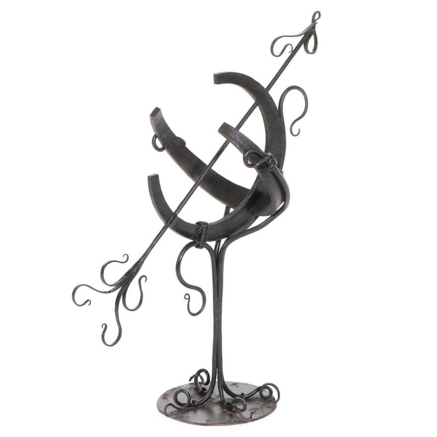 Roberta Elliott for The Velvet Hammer Ltd. Mild Steel Garden Sundial