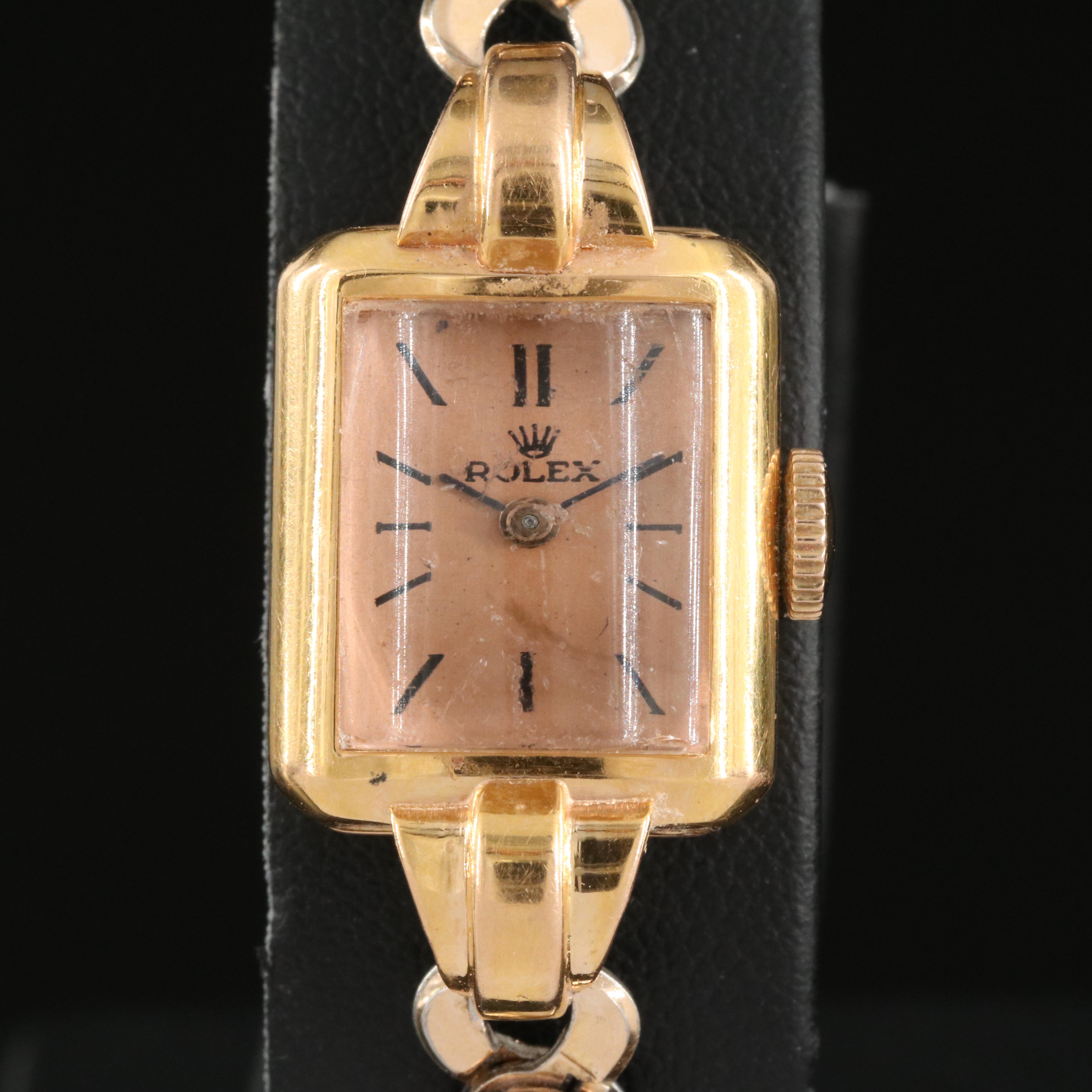 Vintage Rolex 18K Stem Wind Watch