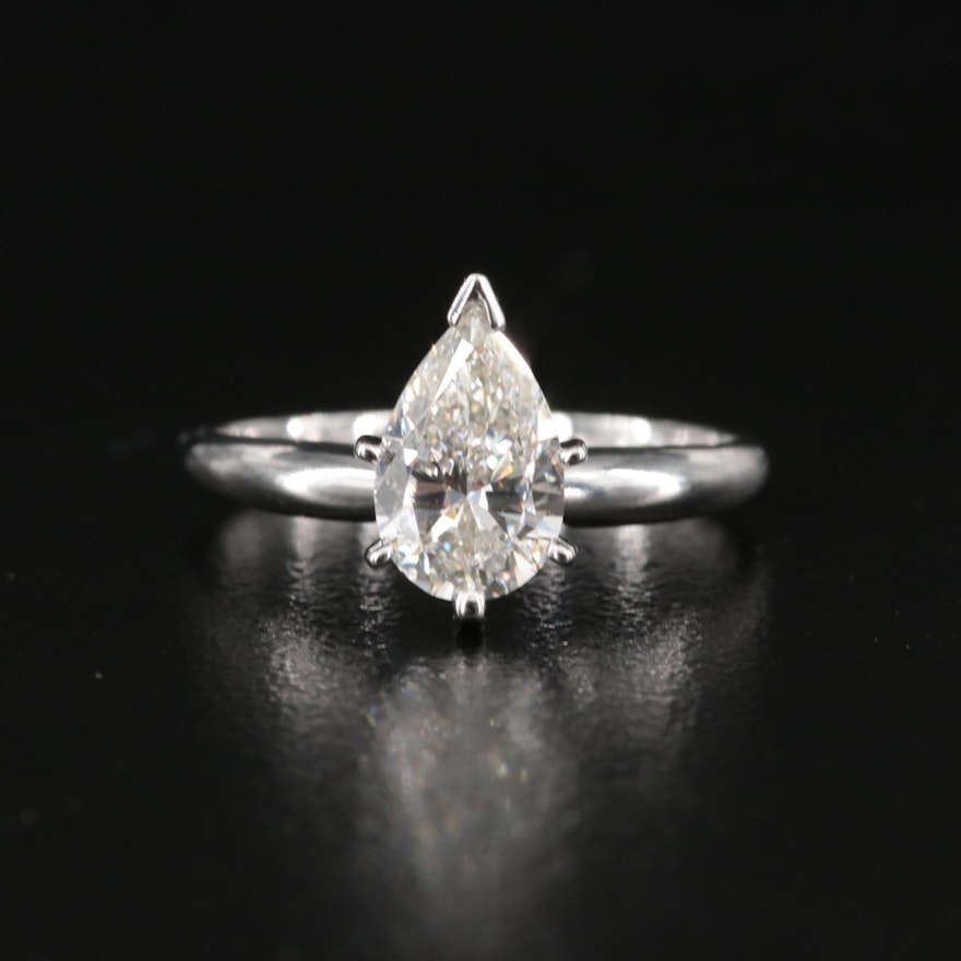 14K 1.35 CT Lab Grown Diamond Solitaire Ring