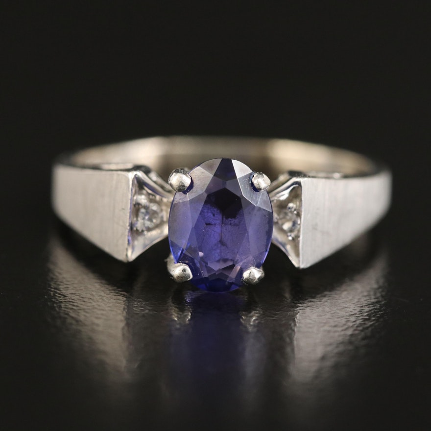 10K Iolite and Spinel Ring