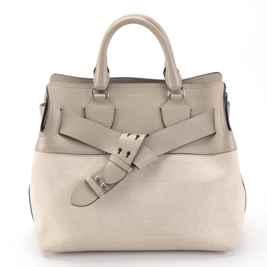 Burberry Canvas and Leather Two-Way Tote