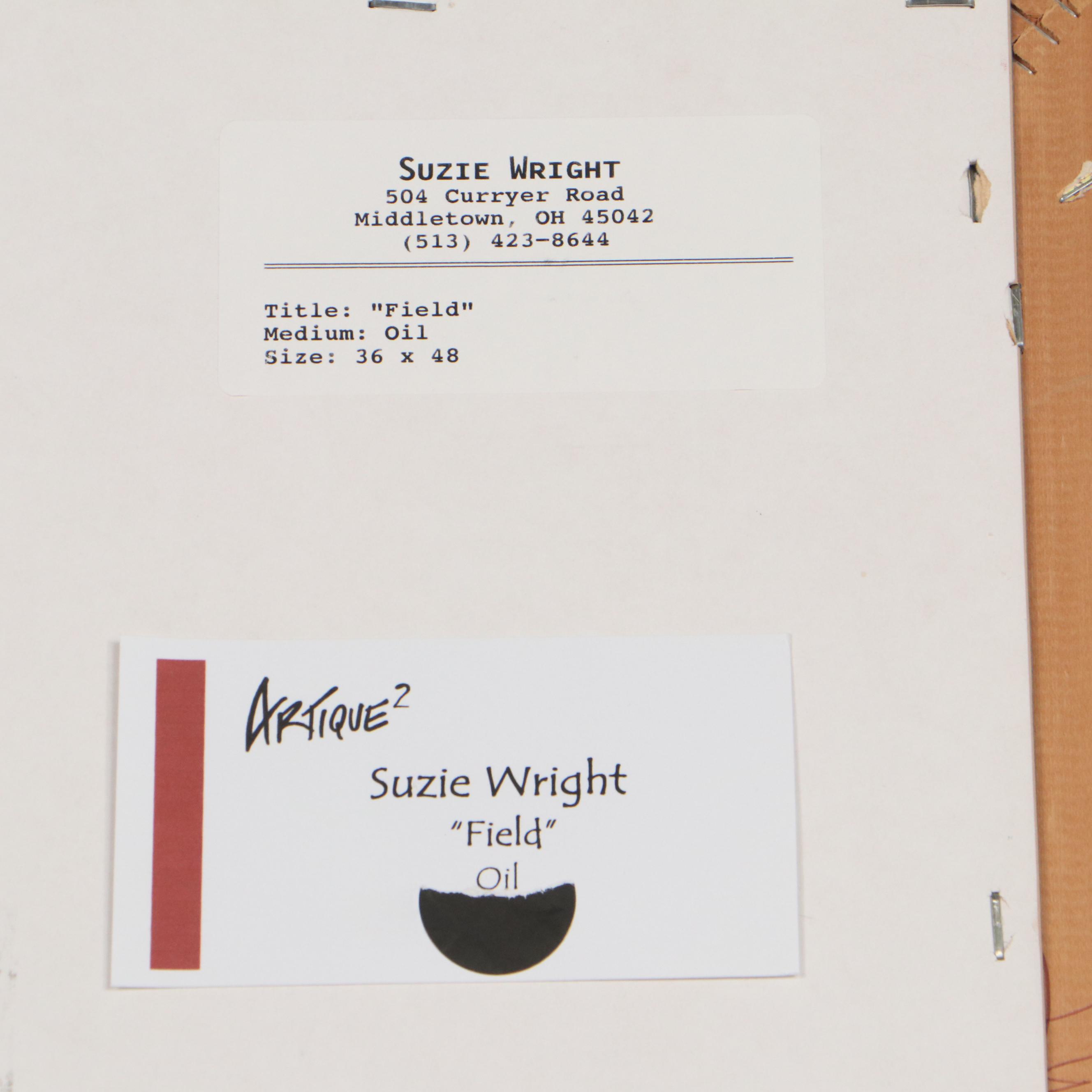 Suzie Wright Abstract Oil Painting "Field"