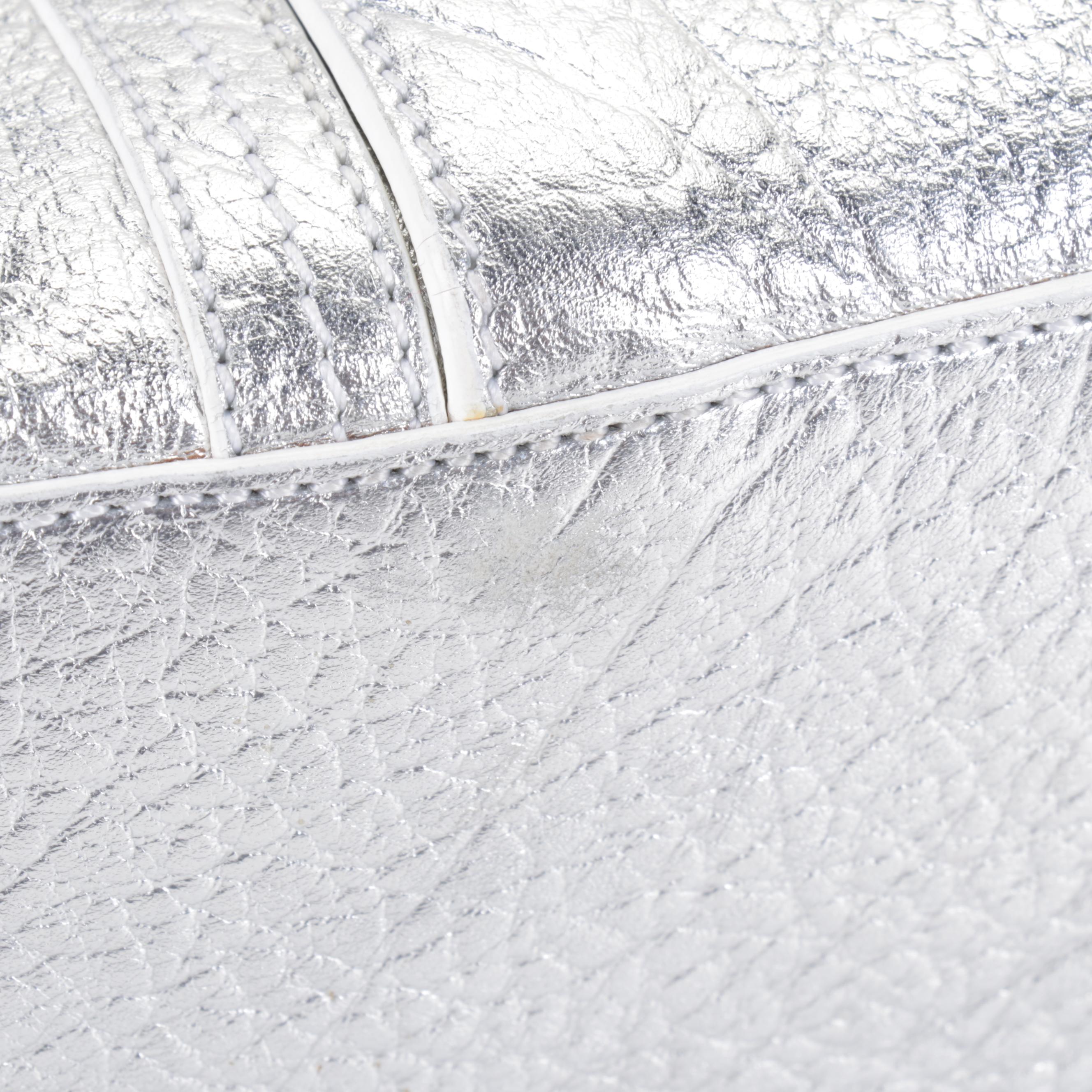 Prada and Giuseppe Zanotti Metallic Leather Sandals with Lambertson Truex Bag