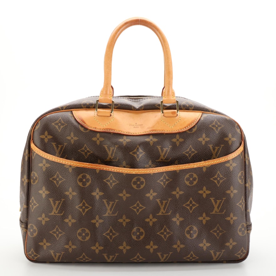 Louis Vuitton Deauville Travel Bag in Monogram Canvas and Vachetta Leather