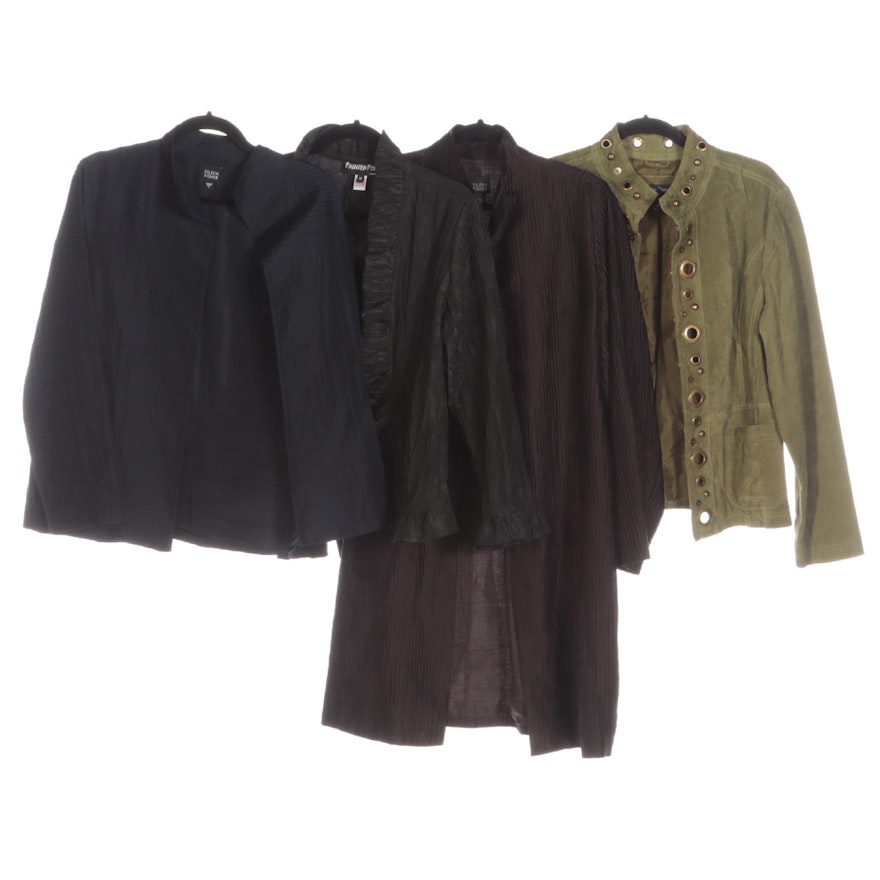 Eileen Fisher, Prosper & Devine and Painted Pony Suede, Silk and Other Jackets