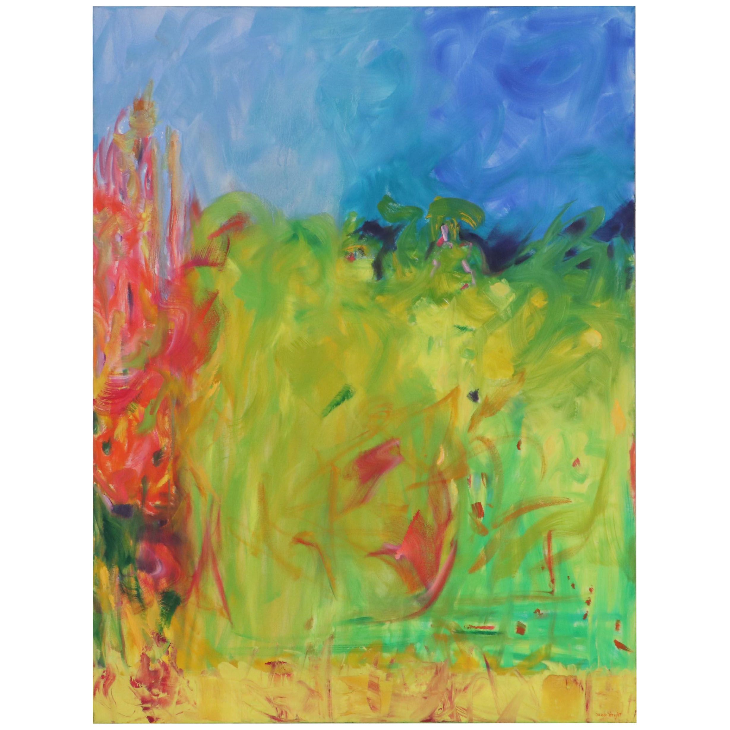Suzie Wright Abstract Oil Painting "Field"