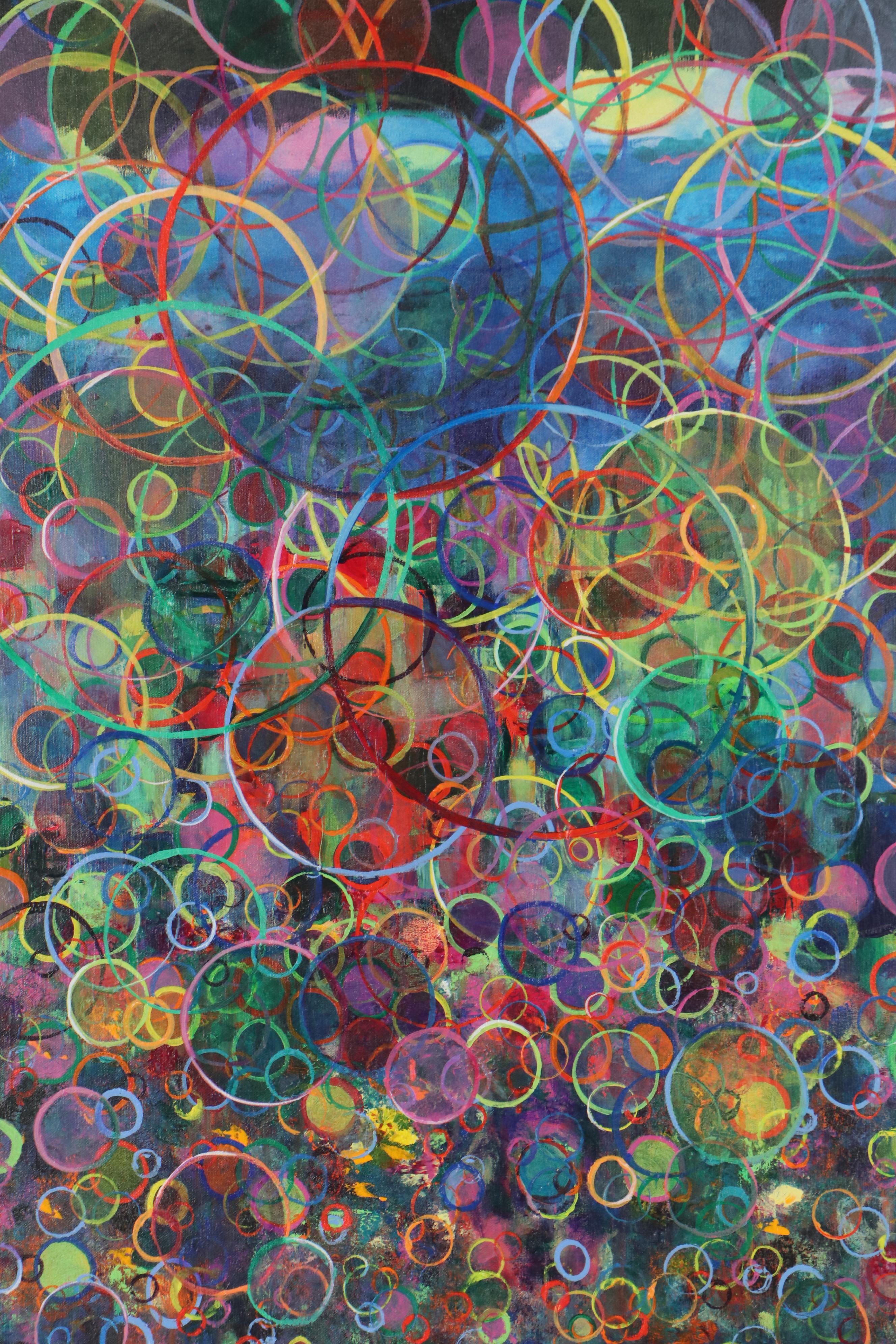 Suzie  Wright Abstract Acrylic Painting "Areas of Focus", 1997