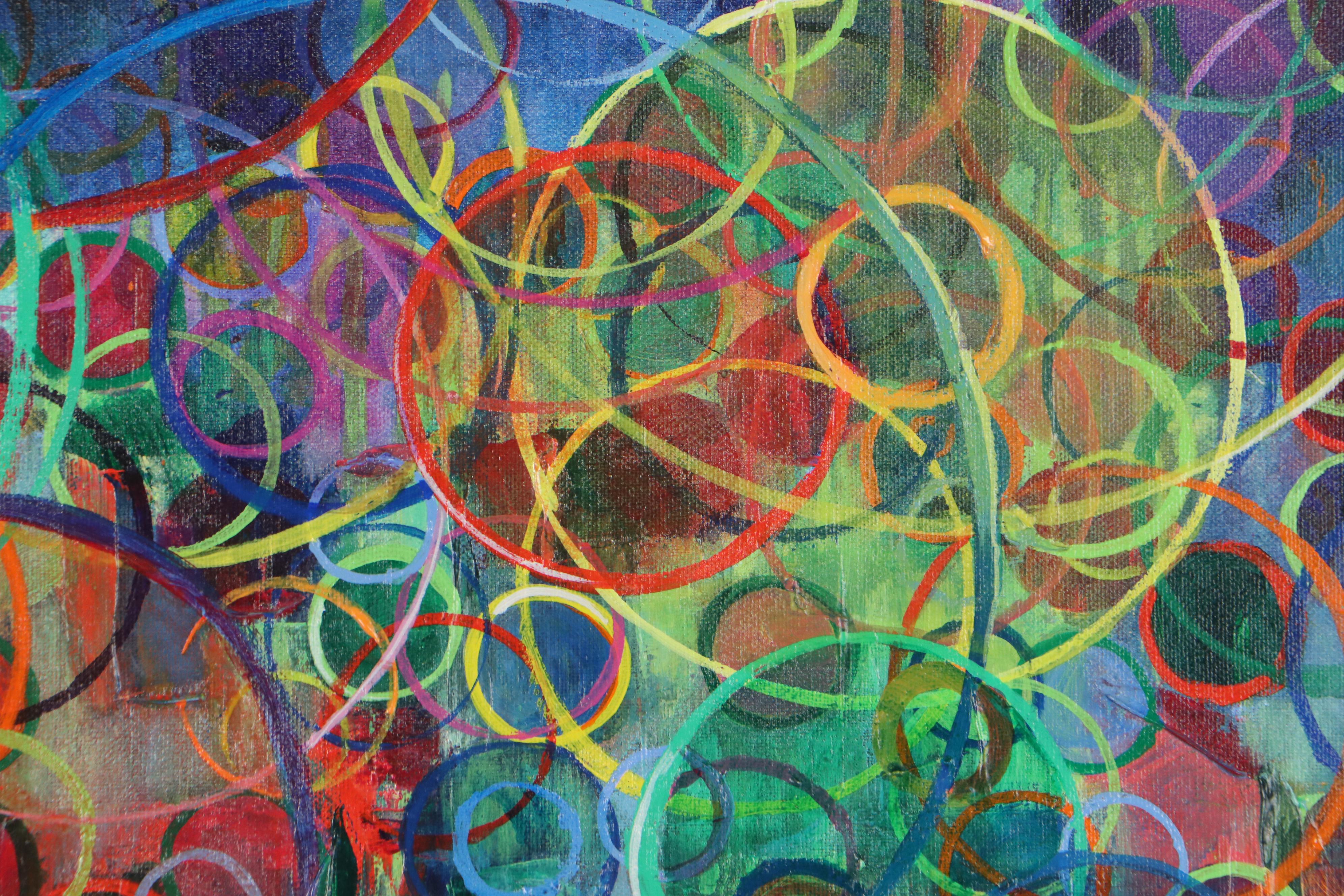 Suzie  Wright Abstract Acrylic Painting "Areas of Focus", 1997