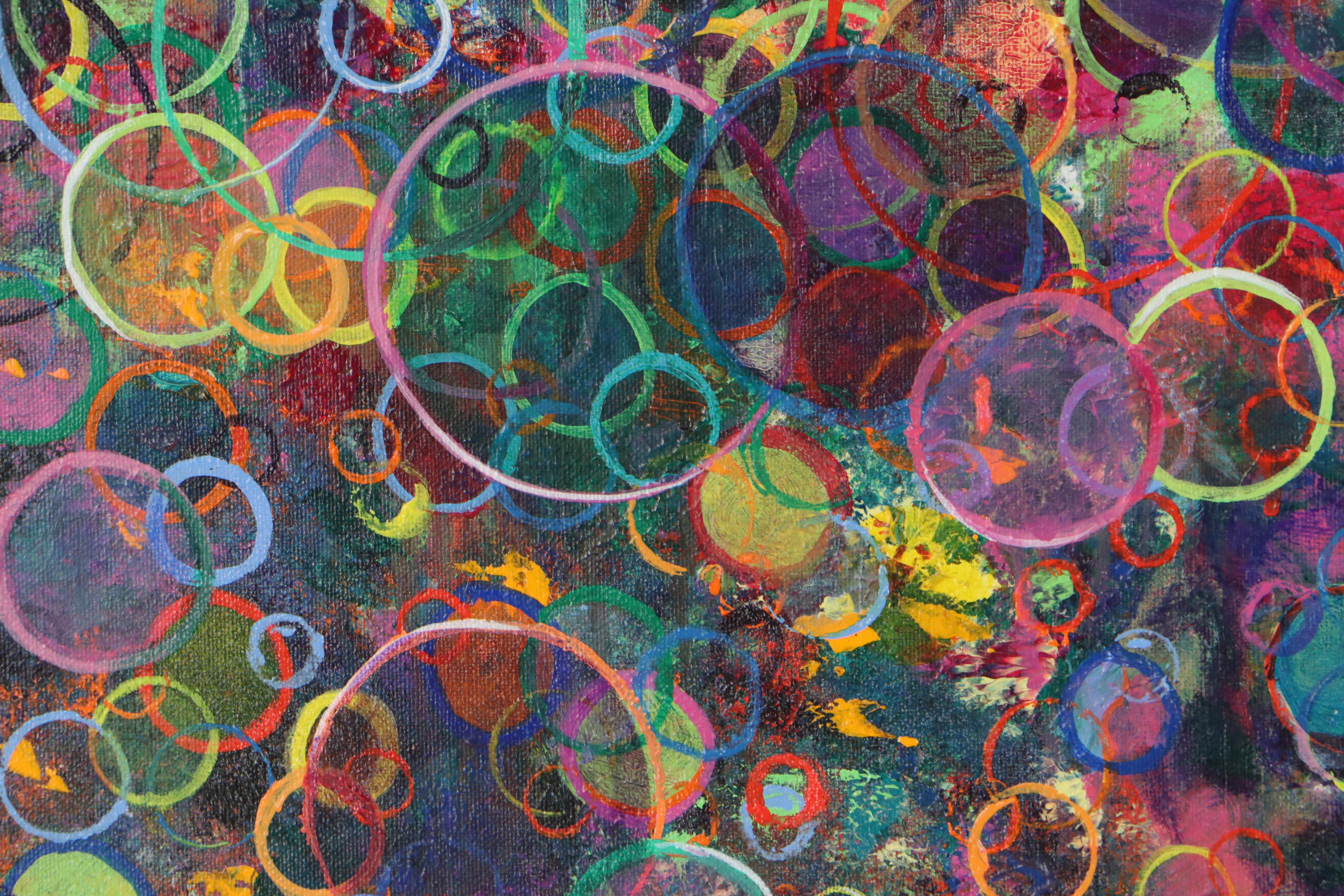 Suzie  Wright Abstract Acrylic Painting "Areas of Focus", 1997