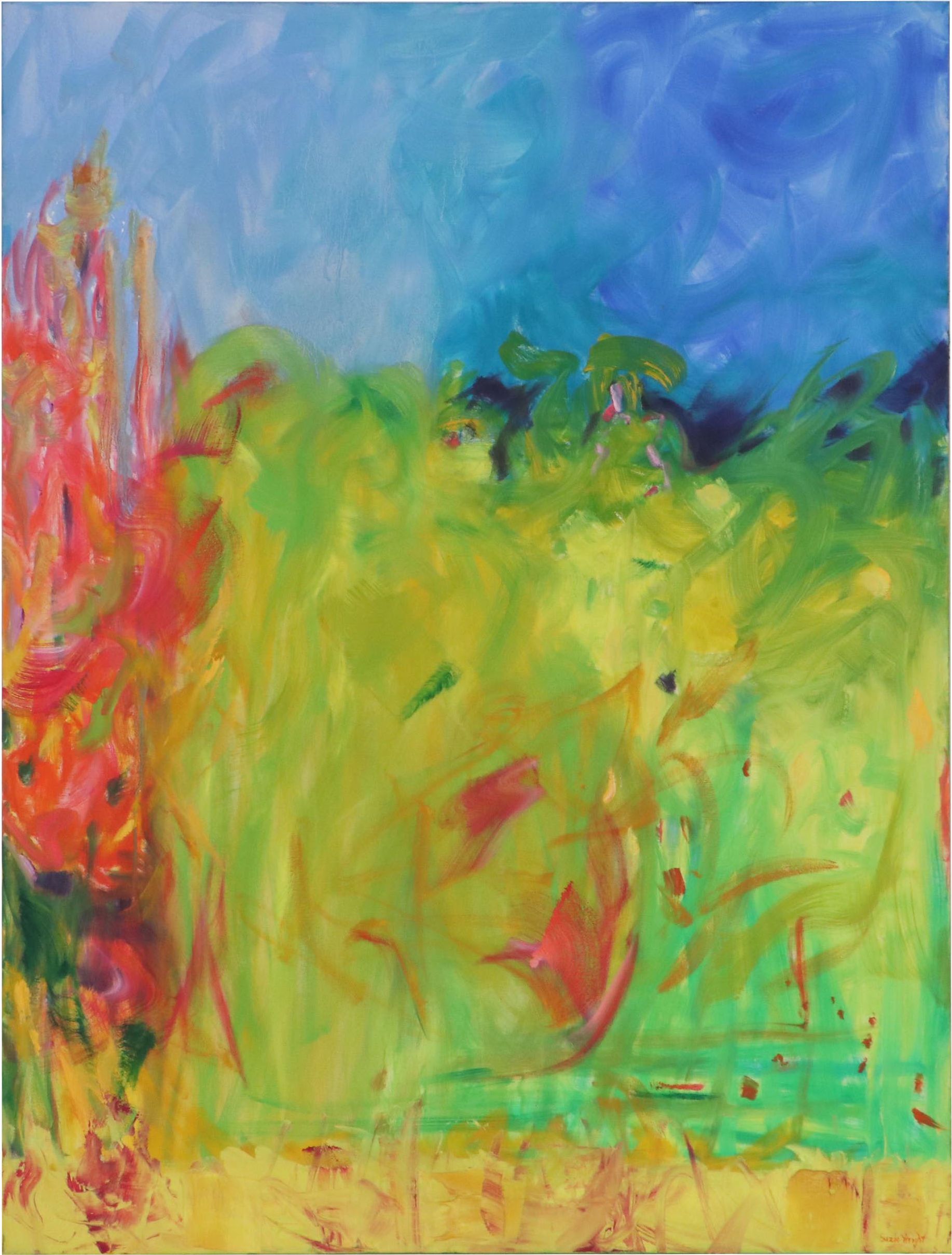 Suzie Wright Abstract Oil Painting "Field"