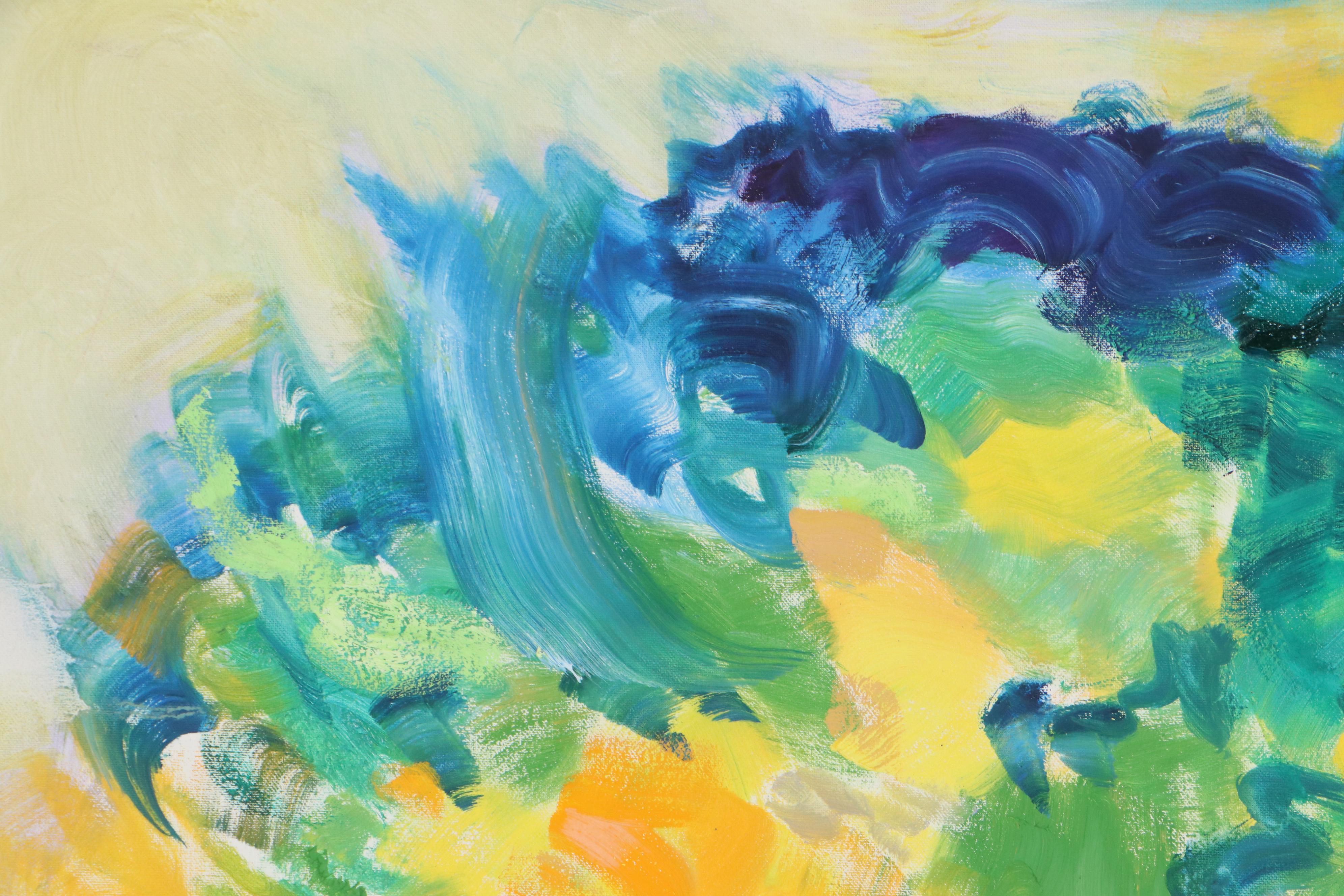 Suzie Wright Abstract Oil Painting "Aerial View"