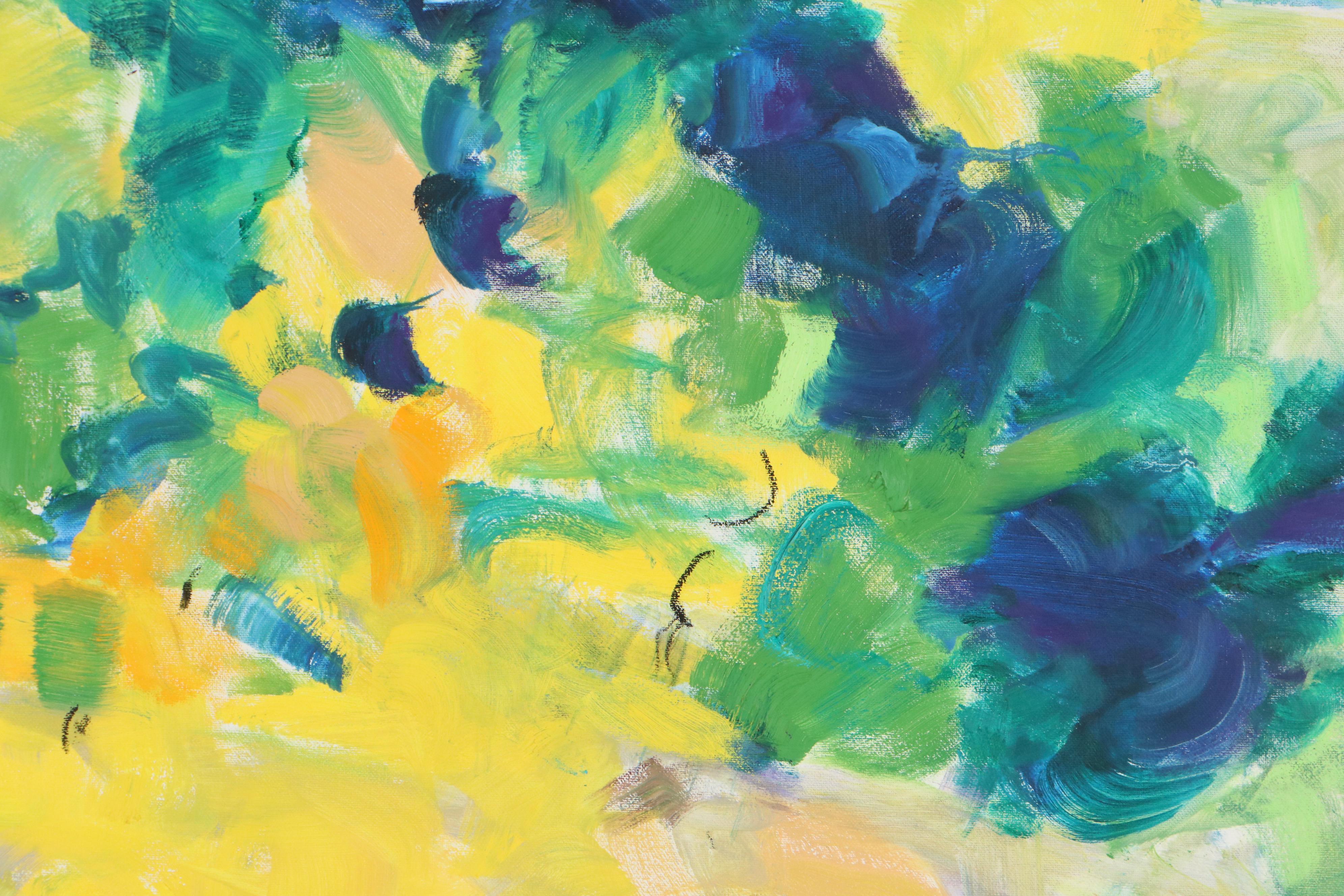 Suzie Wright Abstract Oil Painting "Aerial View"