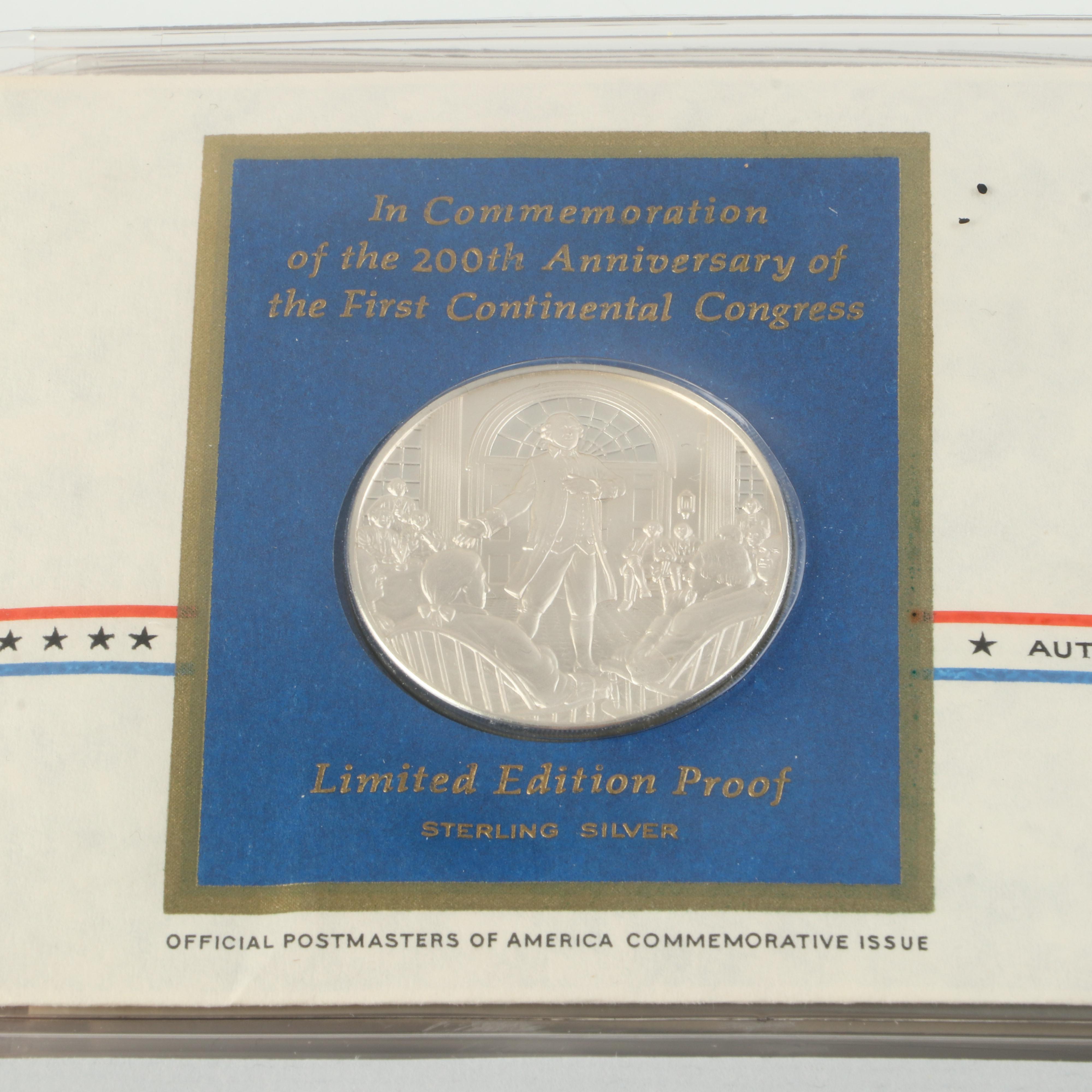 Two Postmasters of America Collection of Medallic First Day Cover Albums