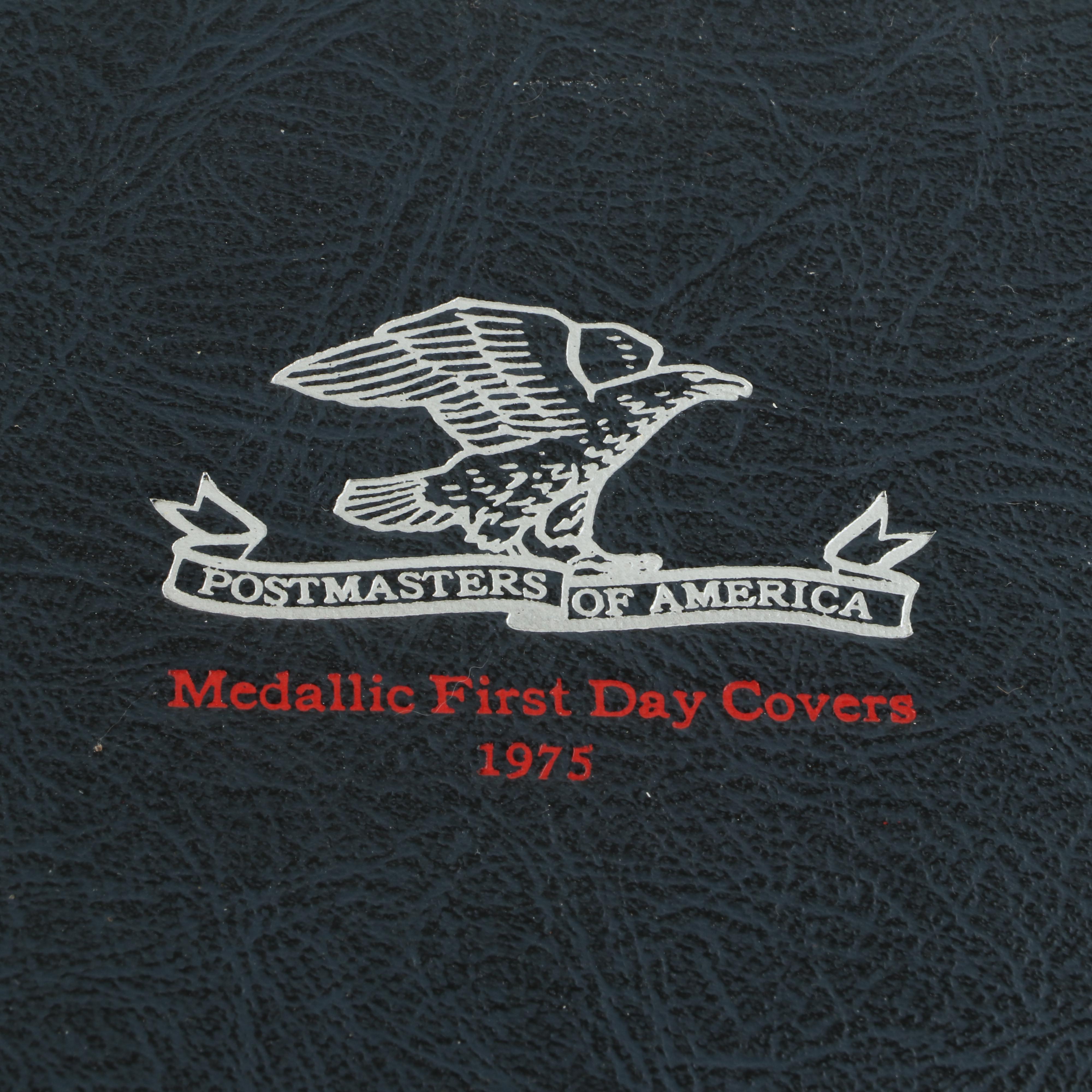 Two Postmasters of America Collection of Medallic First Day Cover Albums