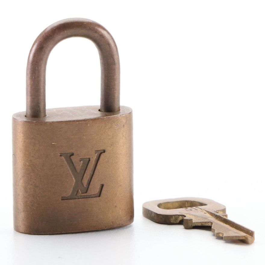 Louis Vuitton Brass Padlock and Key