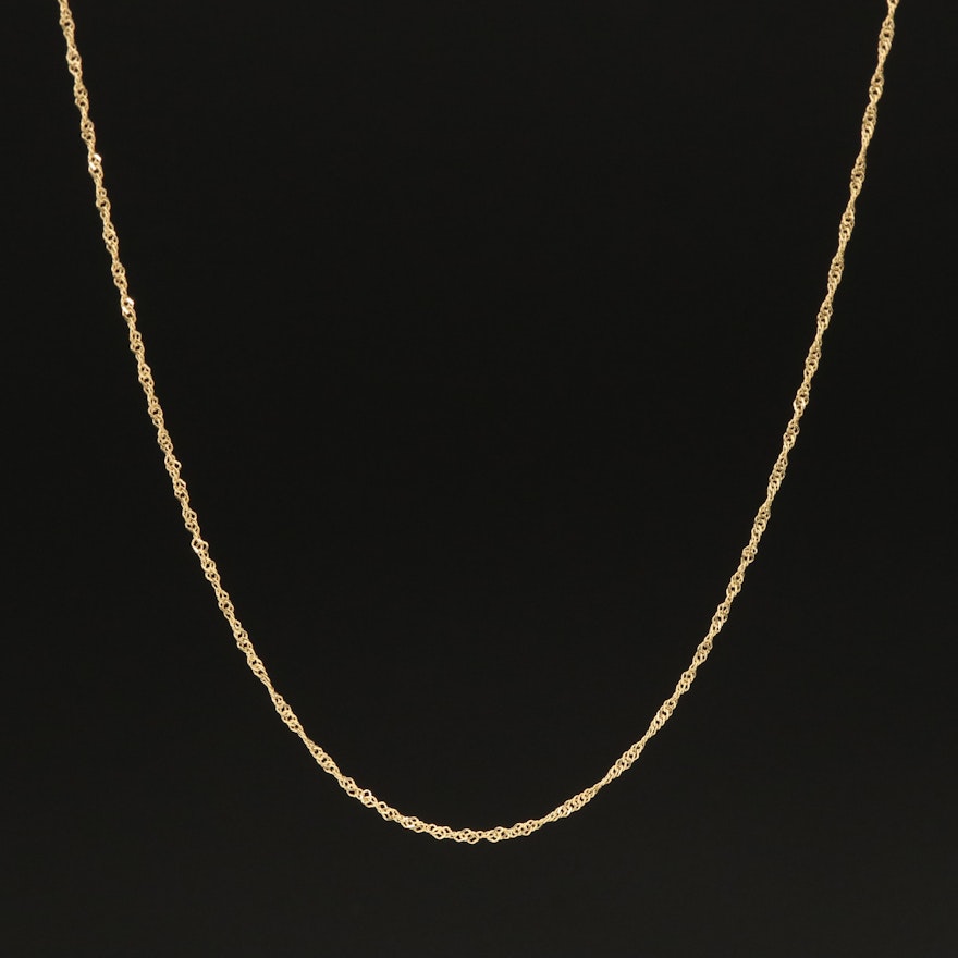 10K Singapore Chain Necklace