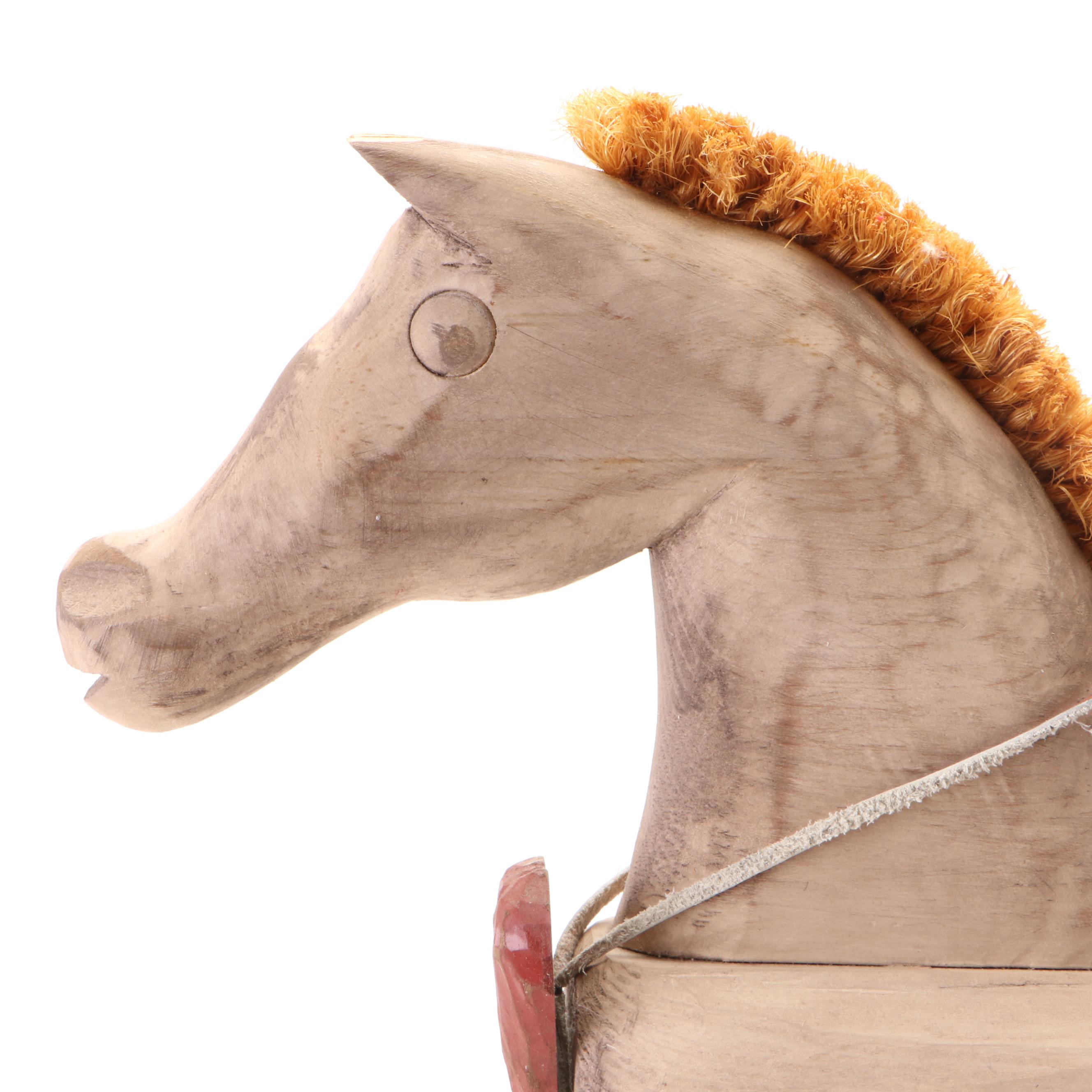 Folk Art Style Handcrafted Rocking Horse, 1990