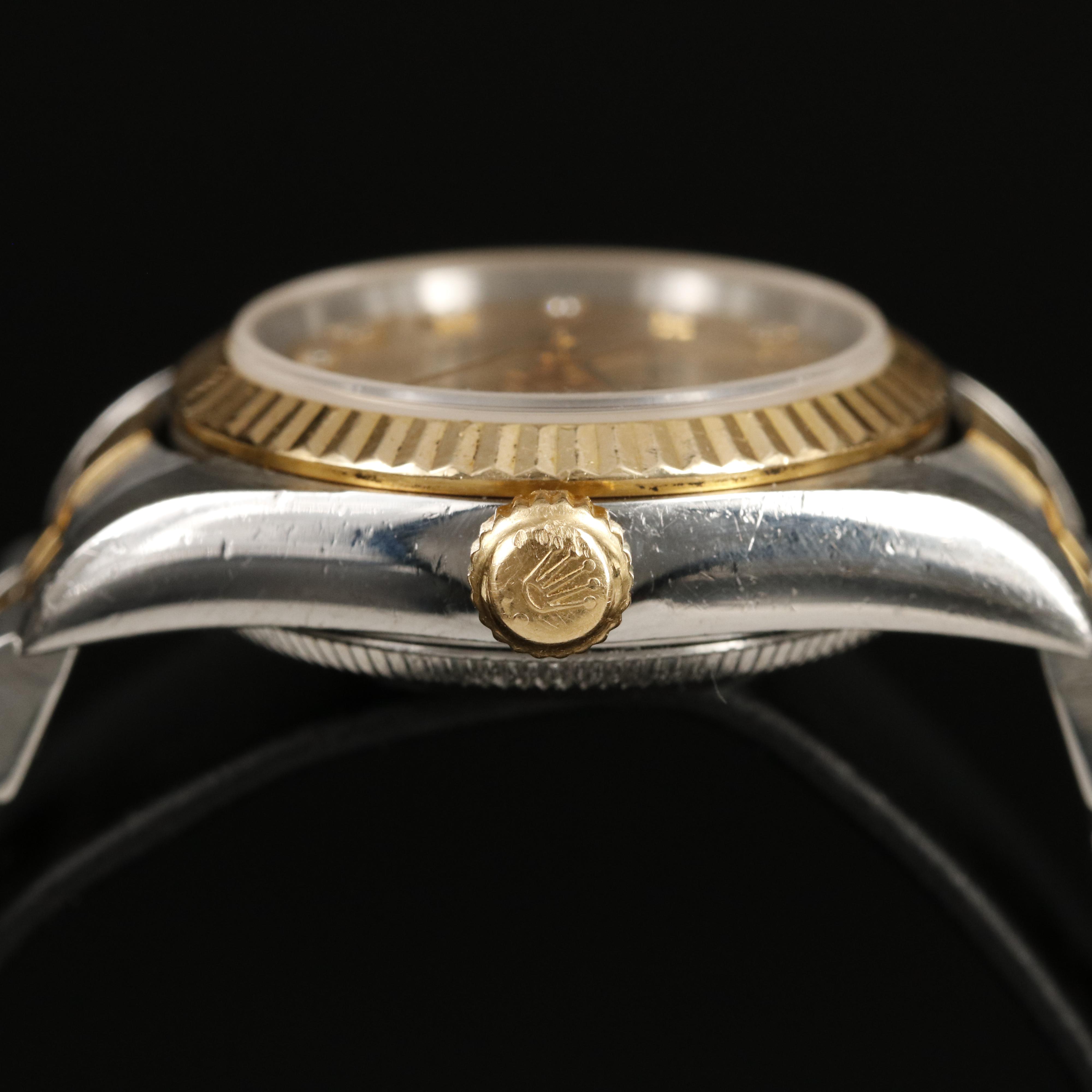 2002 - 2004 Rolex Factory Diamond Dial Oyster Perpetual Watch