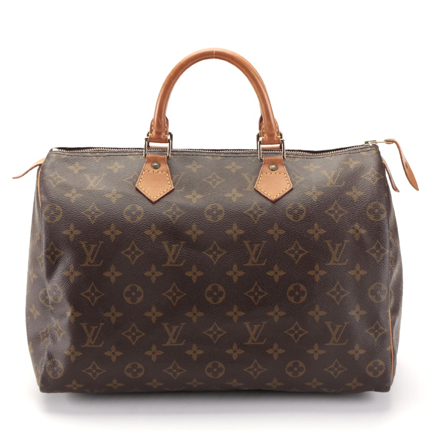 Louis Vuitton Speedy 35 in Monogram Canvas and Vachetta Leather